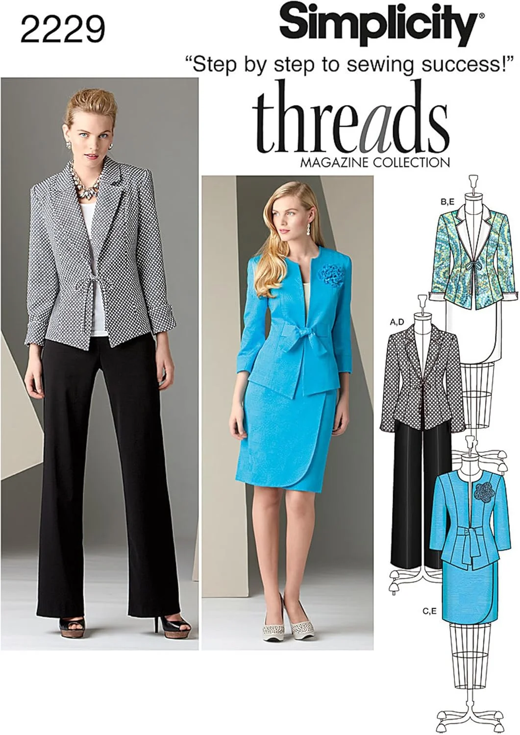 الگوی خیاطی سادگی مدل U5 16-18-20-22-24 شماره 2229 مخصوص بانوان و بانوان ریزنقش، لباس ورزشی