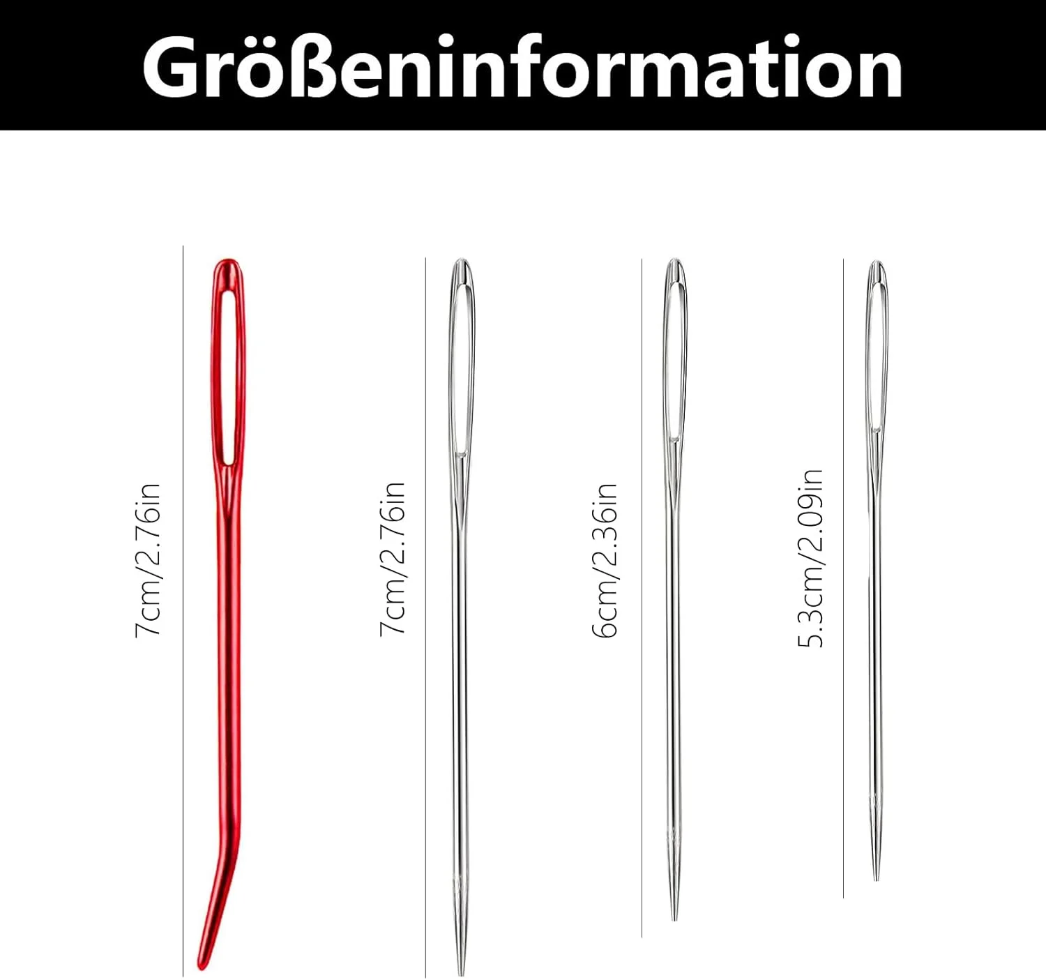ست سوزن خیاطی 16 عددی، سوزن خیاطی، سوزن گلدوزی کودکان، ست سوزن خیاطی، سوزن های چشم بزرگ، سوزن خیاطی بزرگ، سوزن های رفو، برای پشم، صنایع دستی چرمی دست دوز