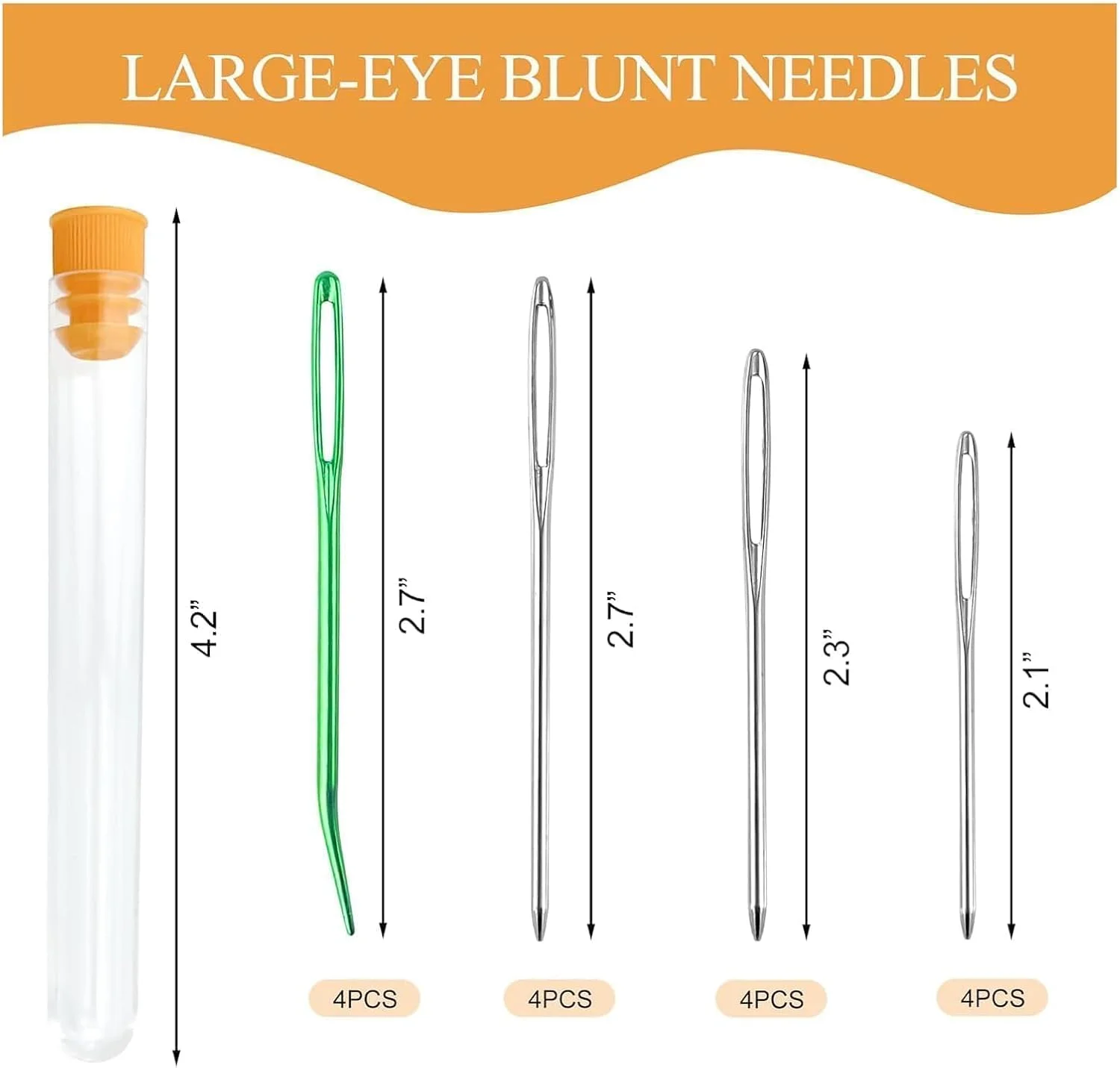 سوزن های ضخیم چشم بزرگ، سوزن های کوبلن دوزی، 16 عدد در 4 سایز سوزن بافندگی نخ، استیل ضد زنگ، سوزن های چشم بزرگ برای پشم، قلاب بافی و بافندگی نخ (همراه با ابزار) سوزن های ضخیم چشم بزرگ، سوزن های کوبلن دوزی، 16 عدد در 4 سایز سوزن بافندگی نخ، استیل ضد زنگ، سوزن های چشم بزرگ برای پشم، قلاب بافی و بافندگی نخ (همراه با ابزار)