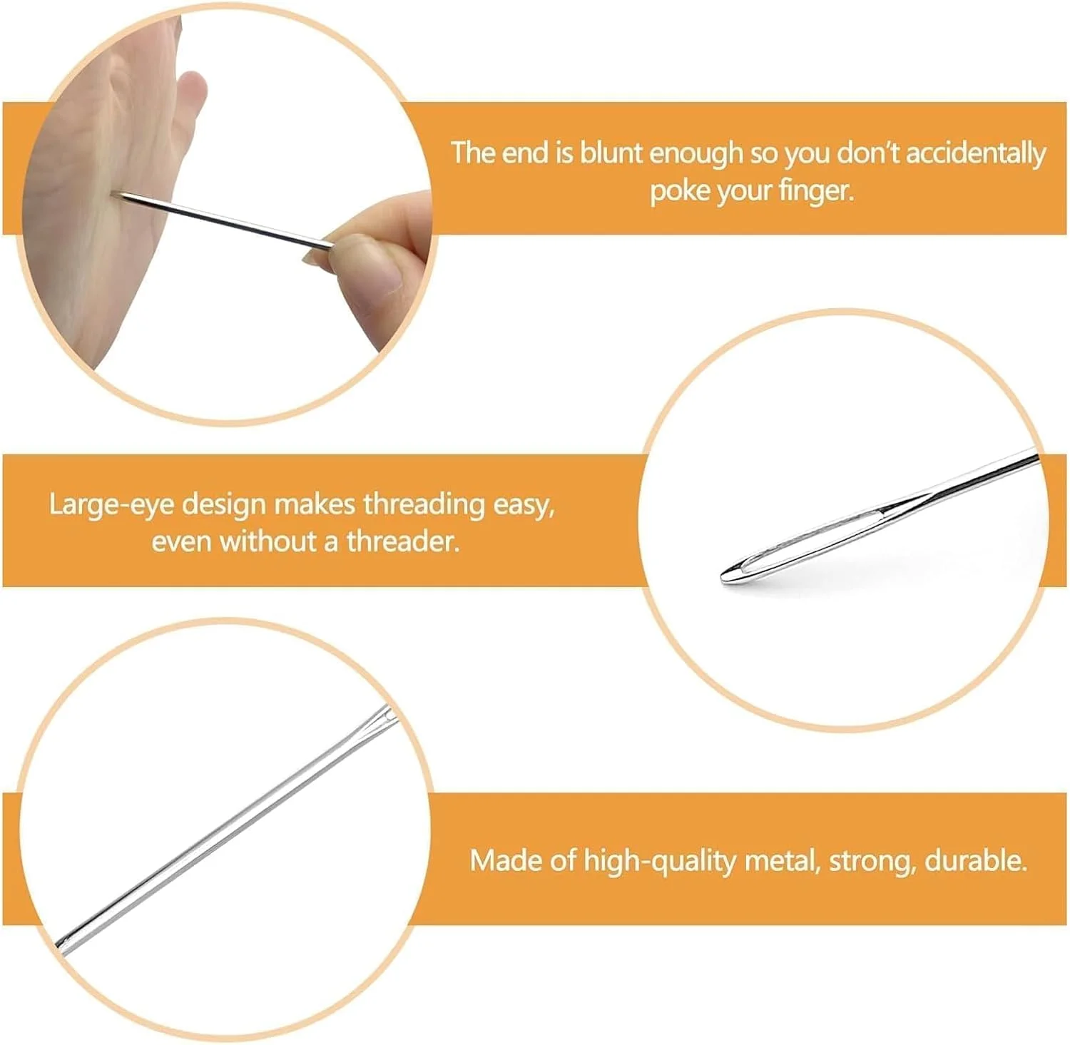 سوزن های ضخیم چشم بزرگ، سوزن های کوبلن دوزی، 16 عدد در 4 سایز سوزن بافندگی نخ، استیل ضد زنگ، سوزن های چشم بزرگ برای پشم، قلاب بافی و بافندگی نخ (همراه با ابزار) سوزن های ضخیم چشم بزرگ، سوزن های کوبلن دوزی، 16 عدد در 4 سایز سوزن بافندگی نخ، استیل ضد زنگ، سوزن های چشم بزرگ برای پشم، قلاب بافی و بافندگی نخ (همراه با ابزار)