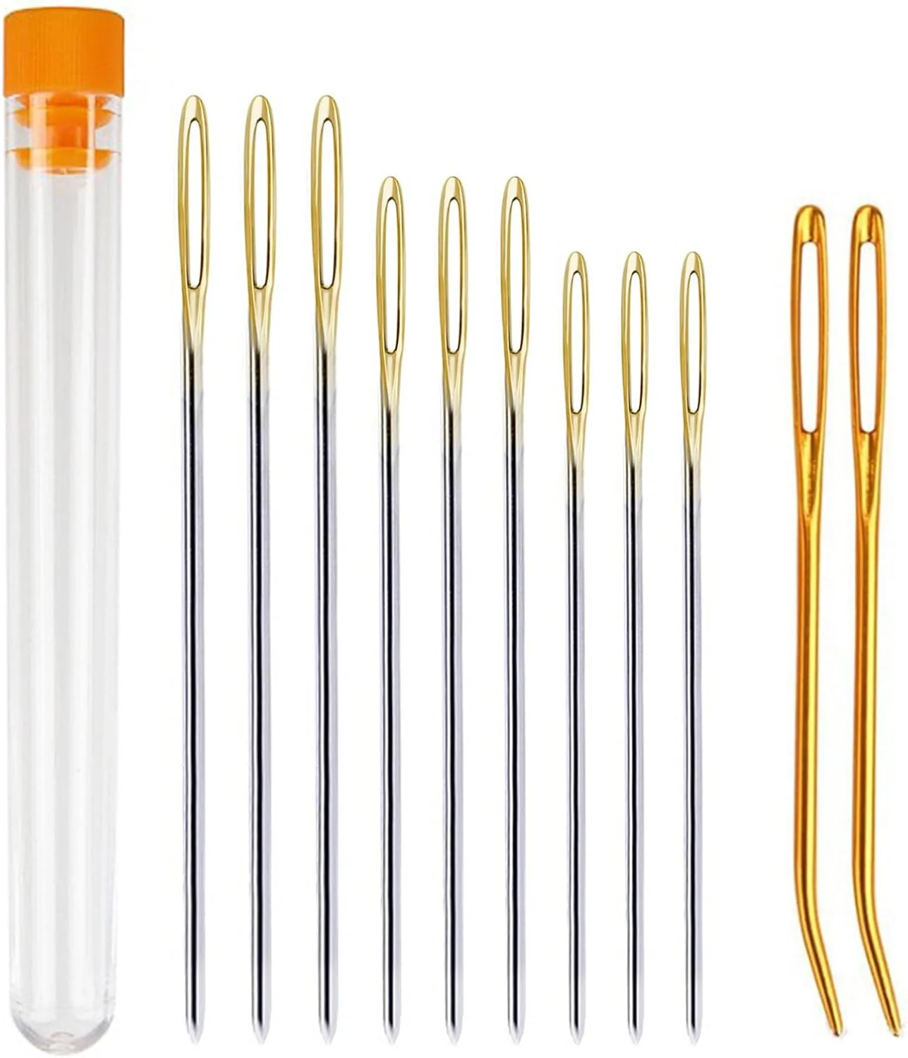 سوزن های ضخیم چشم بزرگ، 11 عدد سوزن خیاطی لحاف دوزی چشم بزرگ برای پشم، سوزن نخ چشم بزرگ برای بافتنی قلاب بافی