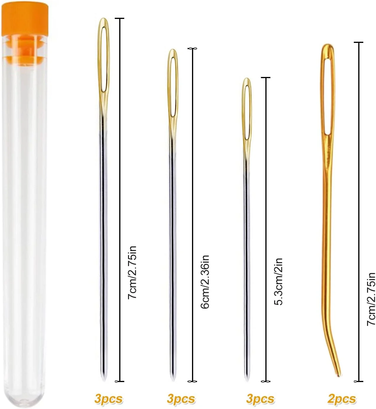 سوزن های ضخیم چشم بزرگ، 11 عدد سوزن خیاطی لحاف دوزی چشم بزرگ برای پشم، سوزن نخ چشم بزرگ برای بافتنی قلاب بافی