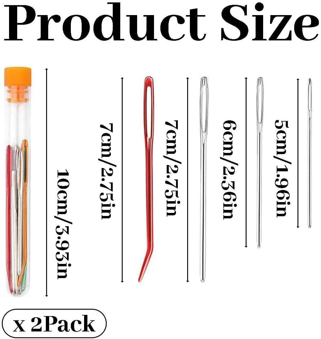32 عدد سوزن ضخیم ته گرد با سوراخ بزرگ، سوزن کوبلان در 4 سایز مختلف برای قلاب بافی و کارهای دستی (رنگ های تصادفی) 32 عدد سوزن ضخیم ته گرد با سوراخ بزرگ، سوزن کوبلان در 4 سایز مختلف برای قلاب بافی و کارهای دستی (رنگ های تصادفی)