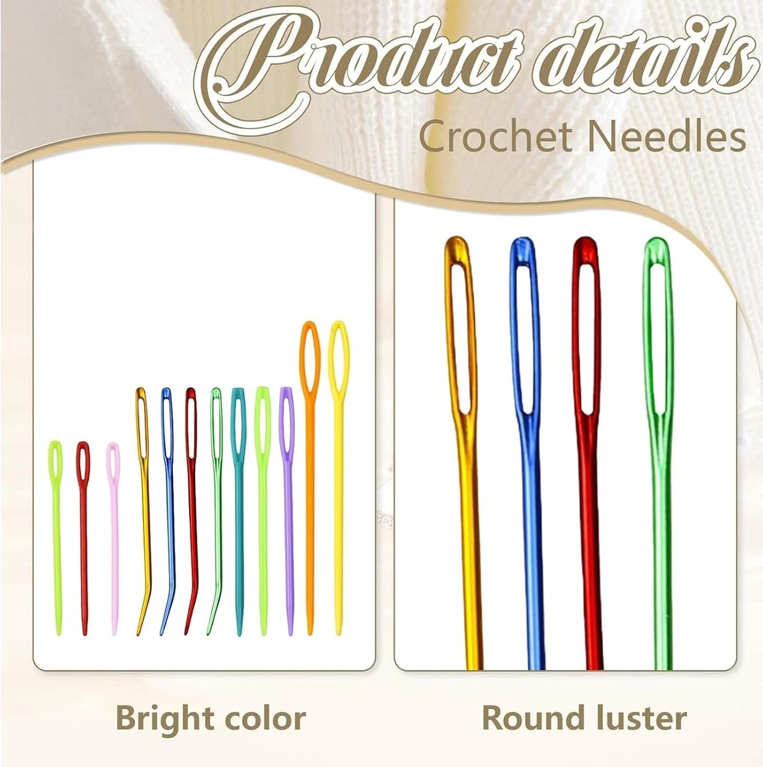 ست سوزن نخ با 9 سوزن فولادی و 18 سوزن با چشمی بزرگ، 1 شکافنده درز، 10 نشانگر قلاب بافی، مناسب برای بافندگی، صنایع دستی و خیاطی ست سوزن نخ با 9 سوزن فولادی و 18 سوزن با چشمی بزرگ، 1 شکافنده درز، 10 نشانگر قلاب بافی، مناسب برای بافندگی، صنایع دستی و خیاطی