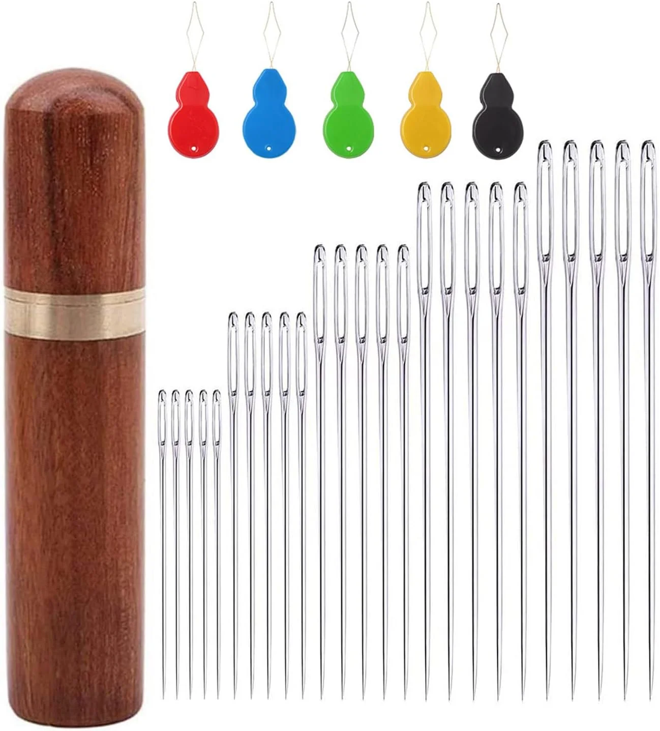 30 عدد سوزن خیاطی دستی، ست سوزن خیاطی دسته دار، سوزن های گلدوزی با اندازه های مختلف مناسب برای خیاطی دستی (30 عدد سوزن کوبلن بزرگ ته گرد 2) 30 عدد سوزن خیاطی دستی، ست سوزن خیاطی دسته دار، سوزن های گلدوزی با اندازه های مختلف مناسب برای خیاطی دستی (30 عدد سوزن کوبلن بزرگ ته گرد 2)