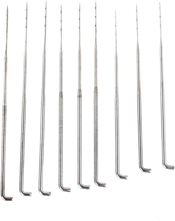 ست 9 عددی سوزن نمد دوزی به همراه دسته نگهدارنده، ست پشم نمدی، کیت کاردستی نمدی، ابزار DIY