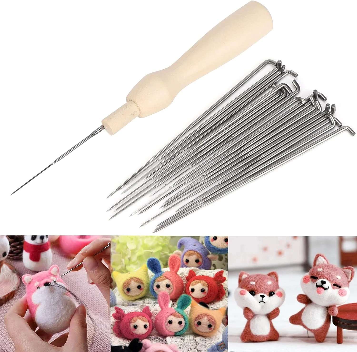 ابزار سوزن نمدی، ابزار نمد دوزی سوزنی در 3 اندازه، 18 سوزن نمد دوزی برای کاردستی اسباب بازی DIY برای مبتدیان و حرفه ای ها ابزار سوزن نمدی، ابزار نمد دوزی سوزنی در 3 اندازه، 18 سوزن نمد دوزی برای کاردستی اسباب بازی DIY برای مبتدیان و حرفه ای ها