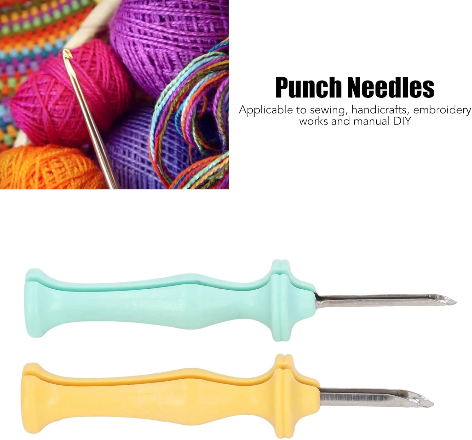 سوزن پانچ بزرگ، استفاده آسان، بهبود کارایی 5 میلی متر 3.5 میلی متر 2 عدد ابزار سوزن پانچ صرفه جویی در کار برای صنایع دستی DIY سوزن پانچ بزرگ، استفاده آسان، بهبود کارایی 5 میلی متر 3.5 میلی متر 2 عدد ابزار سوزن پانچ صرفه جویی در کار برای صنایع دستی DIY