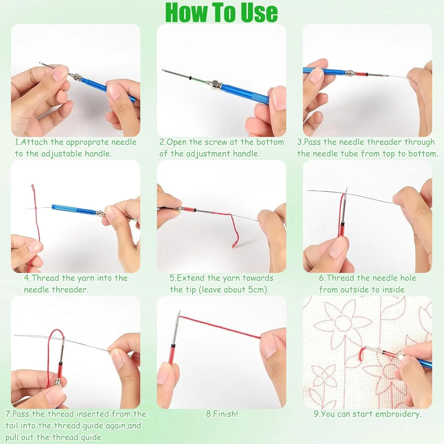 ست سوزن پانچ، ست سوزن پانچ، 7 سایز، سوزن پانچ، سوزن نخ کن پانچ مبتدی، ست گلدوزی سوزن پانچ، ست سوزن پانچ برای DIY Cross Stitch ست سوزن پانچ، ست سوزن پانچ، 7 سایز، سوزن پانچ، سوزن نخ کن پانچ مبتدی، ست گلدوزی سوزن پانچ، ست سوزن پانچ برای DIY Cross Stitch