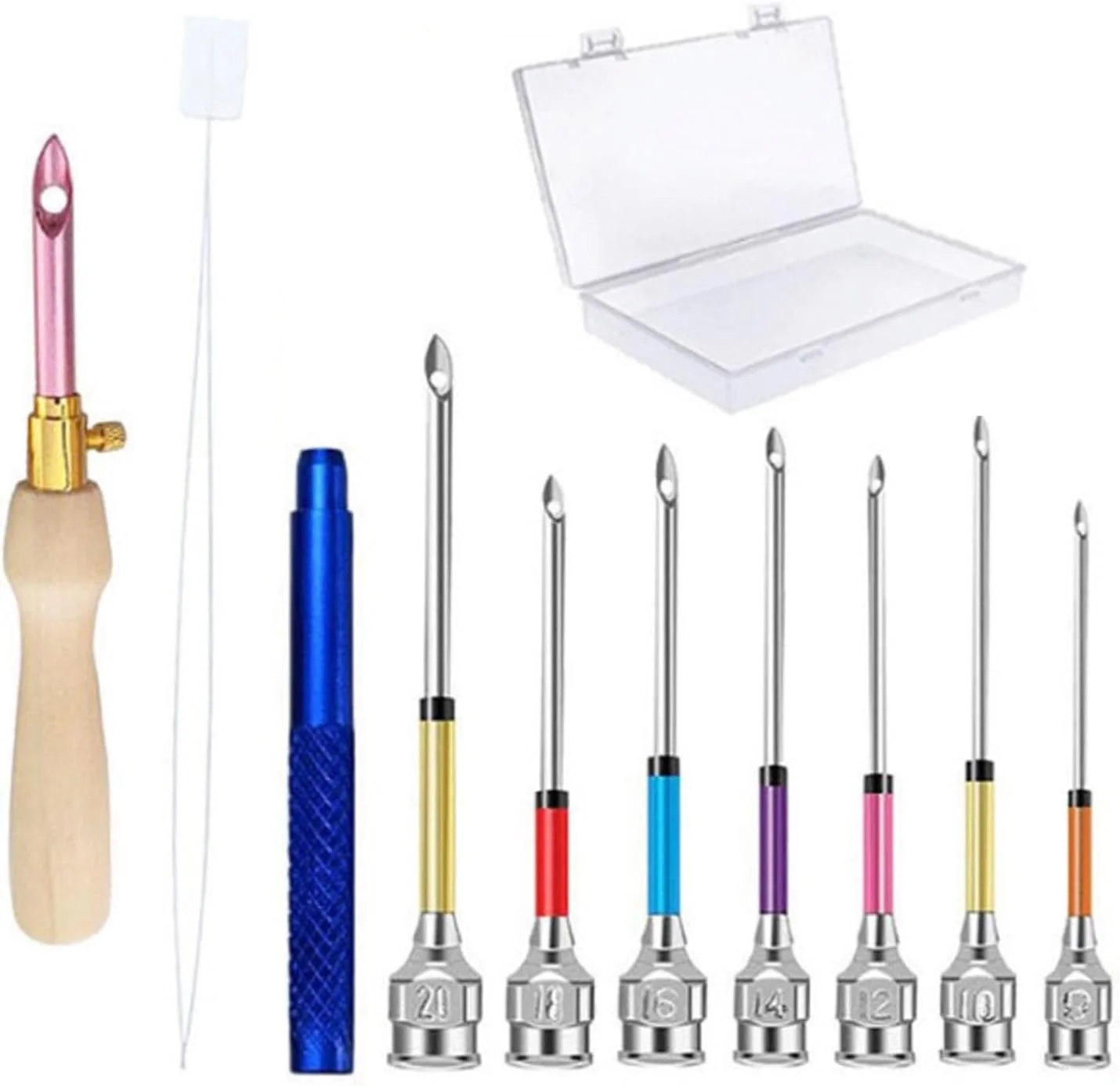 ست 10 عددی کیت سوزن پانچ، سوزن پانچ قابل تنظیم، قلم گلدوزی با دسته چوبی برای بزرگسالان، نخ مبتدی، سوزن دوزی ضربدری، کاردستی DIY. ست 10 عددی کیت سوزن پانچ، سوزن پانچ قابل تنظیم، قلم گلدوزی با دسته چوبی برای بزرگسالان، نخ مبتدی، سوزن دوزی ضربدری، کاردستی DIY.
