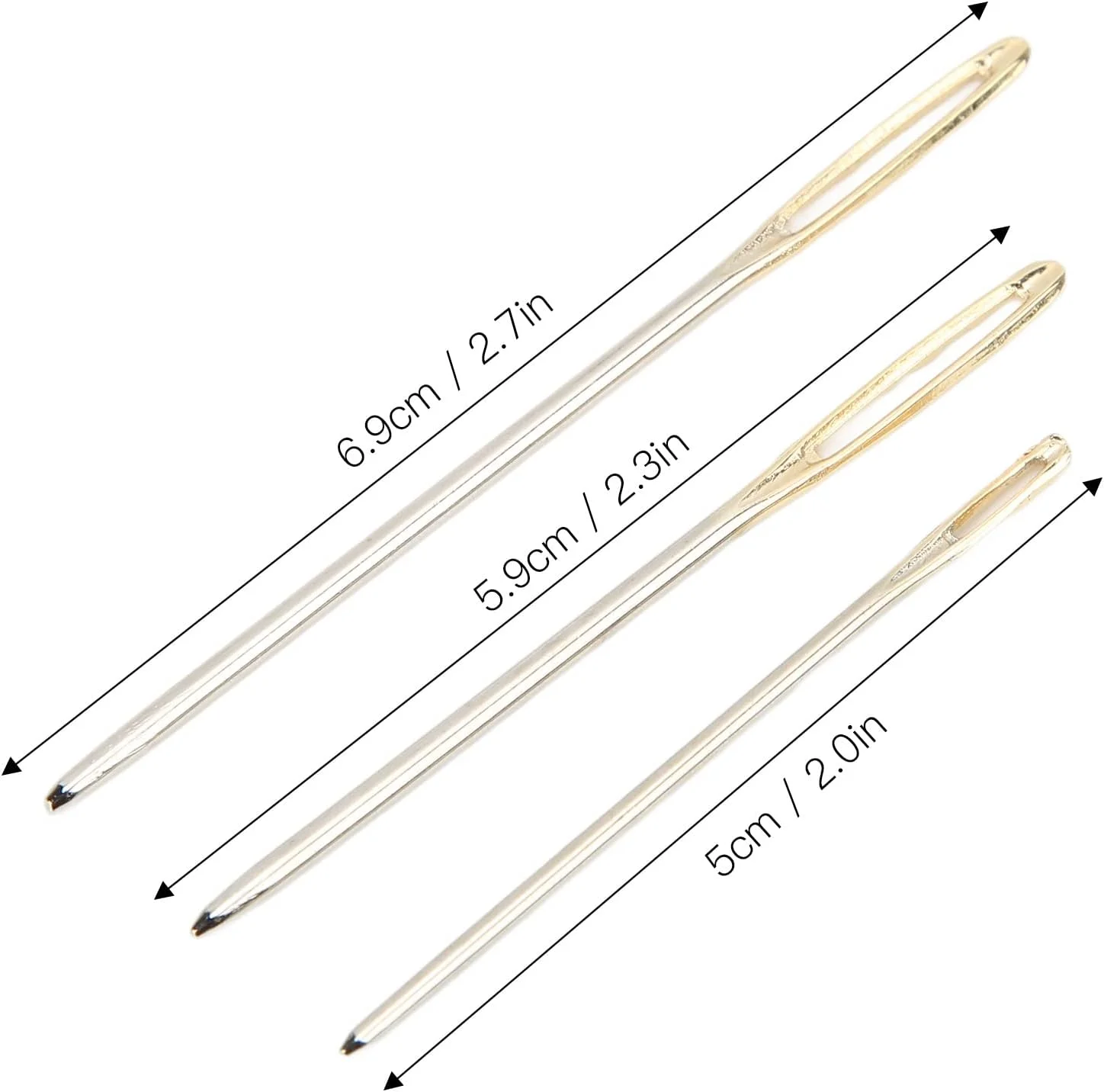 NDNCZDHC سوزن خیاطی 18 عددی، سوزن های خیاطی دستی چشم بزرگ در 3 سایز، کیت سوزن های گلدوزی خانگی، برای پروژه های صنایع دستی خیاطی دستی