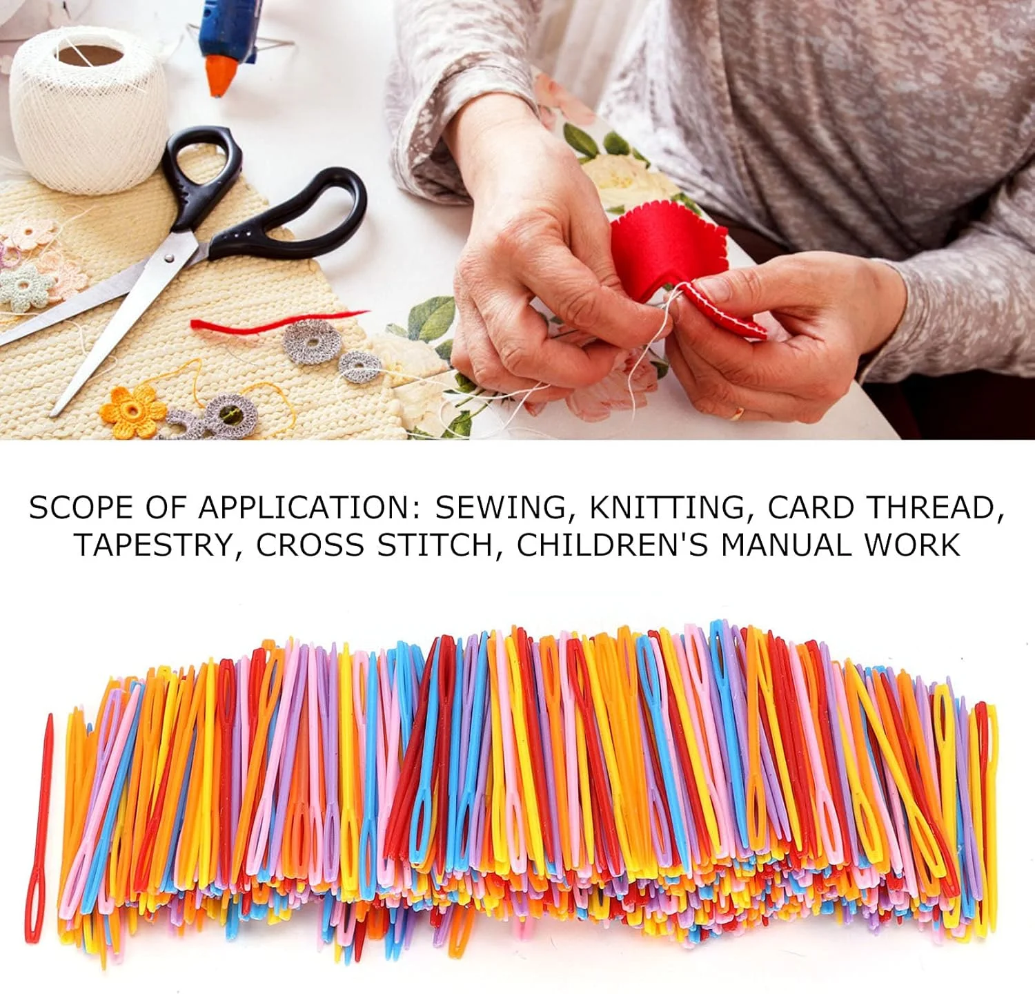 سوزن های خیاطی پلاستیکی NDNCZDHC 1000 عددی، سوزن نخ رنگارنگ 2.8 اینچی، سوزن قلاب بافی بزرگ برای صنایع دستی DIY دست ساز سوزن های خیاطی پلاستیکی NDNCZDHC 1000 عددی، سوزن نخ رنگارنگ 2.8 اینچی، سوزن قلاب بافی بزرگ برای صنایع دستی DIY دست ساز