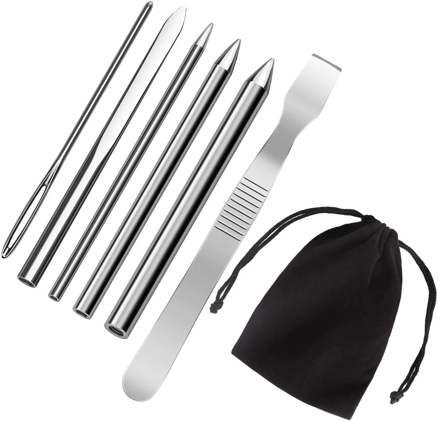 La Nago بسته 5 عددی سوزن بند پاراکورد استیل ضد زنگ نقره ای، سوزن های بند پاراکورد، مجموعه بافت و اتصال برای دستبندهای پاراکورد صنایع دستی DIY La Nago بسته 5 عددی سوزن بند پاراکورد استیل ضد زنگ نقره ای، سوزن های بند پاراکورد، مجموعه بافت و اتصال برای دستبندهای پاراکورد صنایع دستی DIY