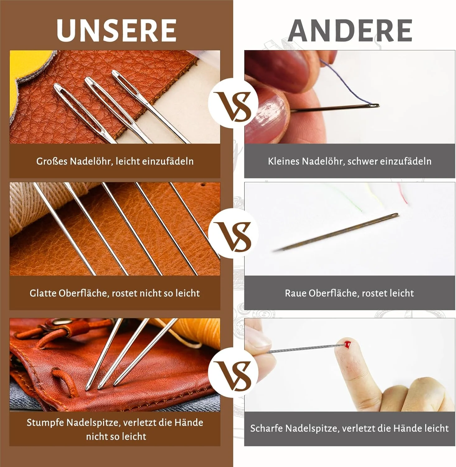 بسته 25 عددی سوزن پشمی Namner، سوزن کند با سوراخ بزرگ، سوزن چرمی، سوزن شوک، سوزن نخ، سوزن بافتنی، سوزن خیاطی بزرگ برای خیاطی دستی، صنایع دستی چرمی