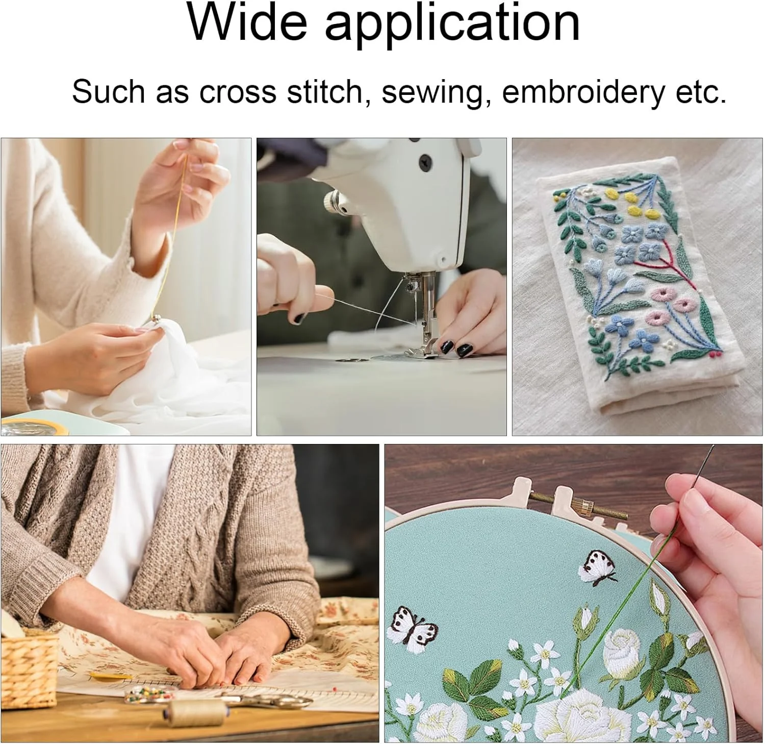 سوزن های خیاطی چشم بزرگ MovFlax، 15 عدد سوزن لحاف دوزی و گلدوزی دستی با جعبه چوبی و لوله نگهداری شفاف، سوزن های بافتنی نخ ضخیم برای بافتن، نخ کشی و پروژه های قلاب بافی