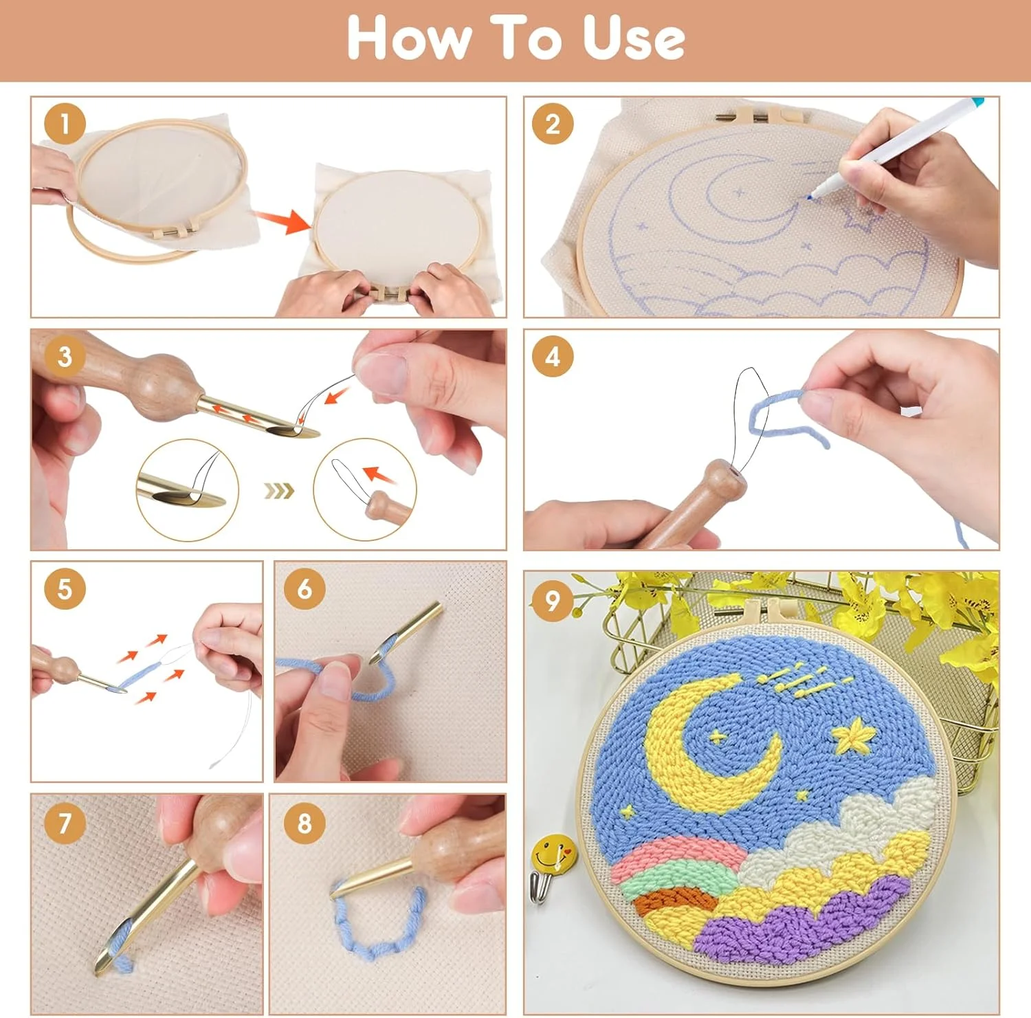 ست سوزن پانچ 21 تکه MSDADA، ابزار سوزن پانچ قابل تنظیم، ست قلم گلدوزی دسته چوبی، حلقه ها، پارچه سوزن پانچ، ست سوزن پانچ برای مبتدیان بزرگسال، دکوراسیون و هدایای عالی (آبی) ست سوزن پانچ 21 تکه MSDADA، ابزار سوزن پانچ قابل تنظیم، ست قلم گلدوزی دسته چوبی، حلقه ها، پارچه سوزن پانچ، ست سوزن پانچ برای مبتدیان بزرگسال، دکوراسیون و هدایای عالی (آبی)