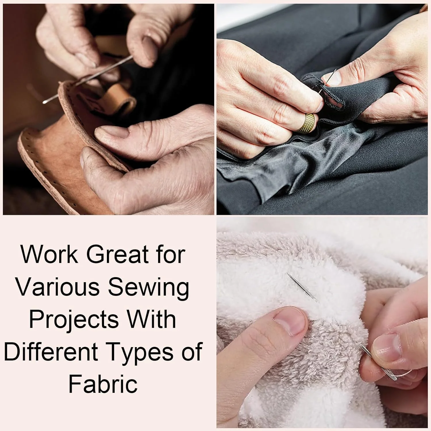 سوزن های خیاطی چشم بزرگ MovFlax، 15 عدد سوزن لحاف دوزی و گلدوزی دستی با جعبه چوبی و لوله نگهداری شفاف، سوزن های بافتنی نخ ضخیم برای بافتن، نخ کشی و پروژه های قلاب بافی