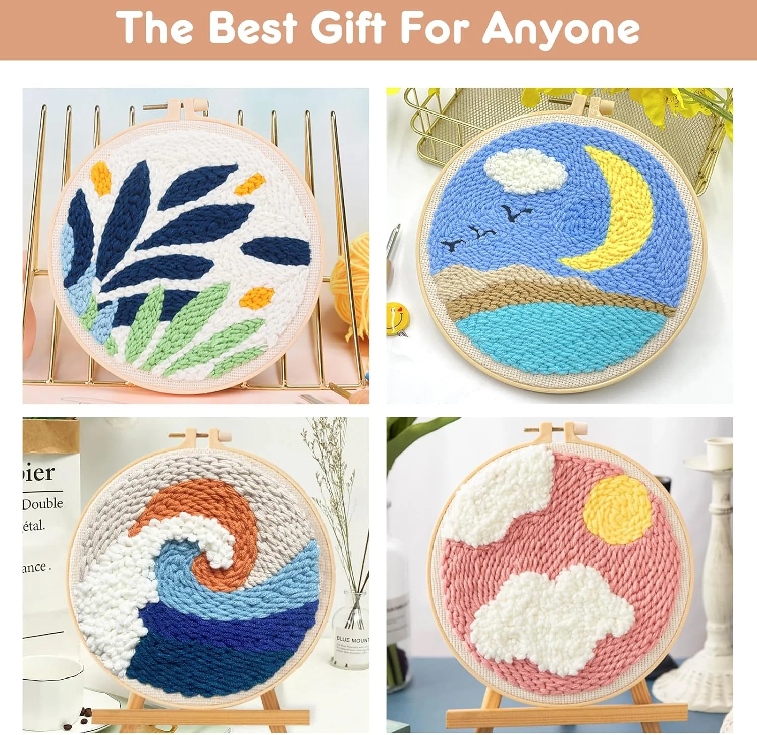 ست سوزن پانچ 21 تکه MSDADA، ابزار سوزن پانچ قابل تنظیم، ست قلم گلدوزی دسته چوبی، حلقه ها، پارچه سوزن پانچ، ست سوزن پانچ برای مبتدیان بزرگسال، دکوراسیون و هدایای عالی (آبی) ست سوزن پانچ 21 تکه MSDADA، ابزار سوزن پانچ قابل تنظیم، ست قلم گلدوزی دسته چوبی، حلقه ها، پارچه سوزن پانچ، ست سوزن پانچ برای مبتدیان بزرگسال، دکوراسیون و هدایای عالی (آبی)