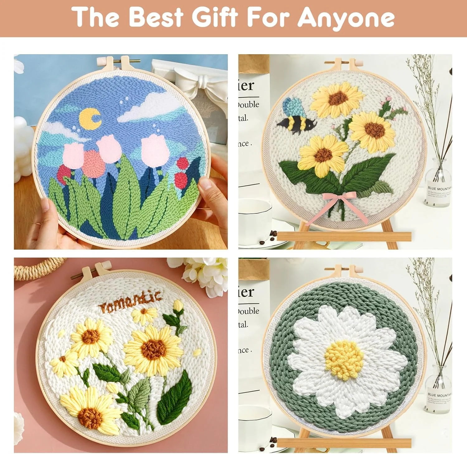 ست سوزن پانچ 21 تکه MSDADA، ابزار سوزن پانچ قابل تنظیم، ست قلم گلدوزی دسته چوبی، حلقه ها، پارچه سوزن پانچ، ست سوزن پانچ برای مبتدیان بزرگسال، دکوراسیون و هدایای عالی (آبی) ست سوزن پانچ 21 تکه MSDADA، ابزار سوزن پانچ قابل تنظیم، ست قلم گلدوزی دسته چوبی، حلقه ها، پارچه سوزن پانچ، ست سوزن پانچ برای مبتدیان بزرگسال، دکوراسیون و هدایای عالی (آبی)