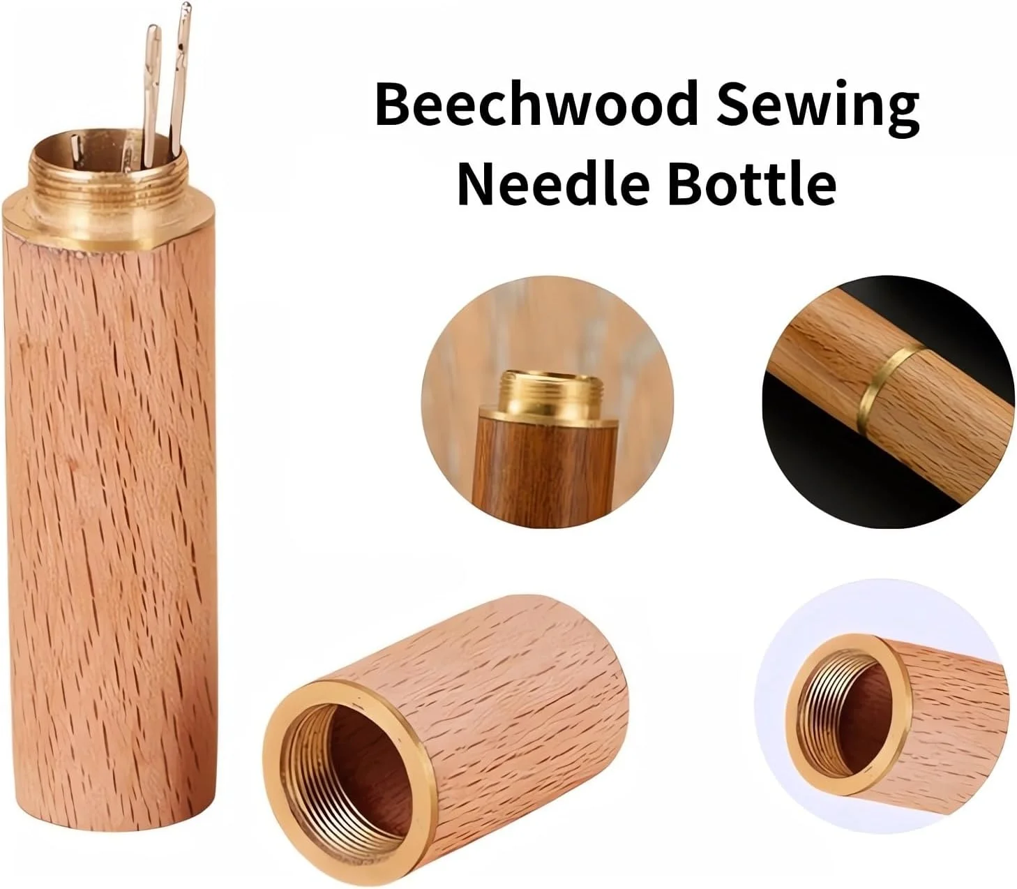 سوزن های خیاطی چشم بزرگ MovFlax، 15 عدد سوزن لحاف دوزی و گلدوزی دستی با جعبه چوبی و لوله نگهداری شفاف، سوزن های بافتنی نخ ضخیم برای بافتن، نخ کشی و پروژه های قلاب بافی