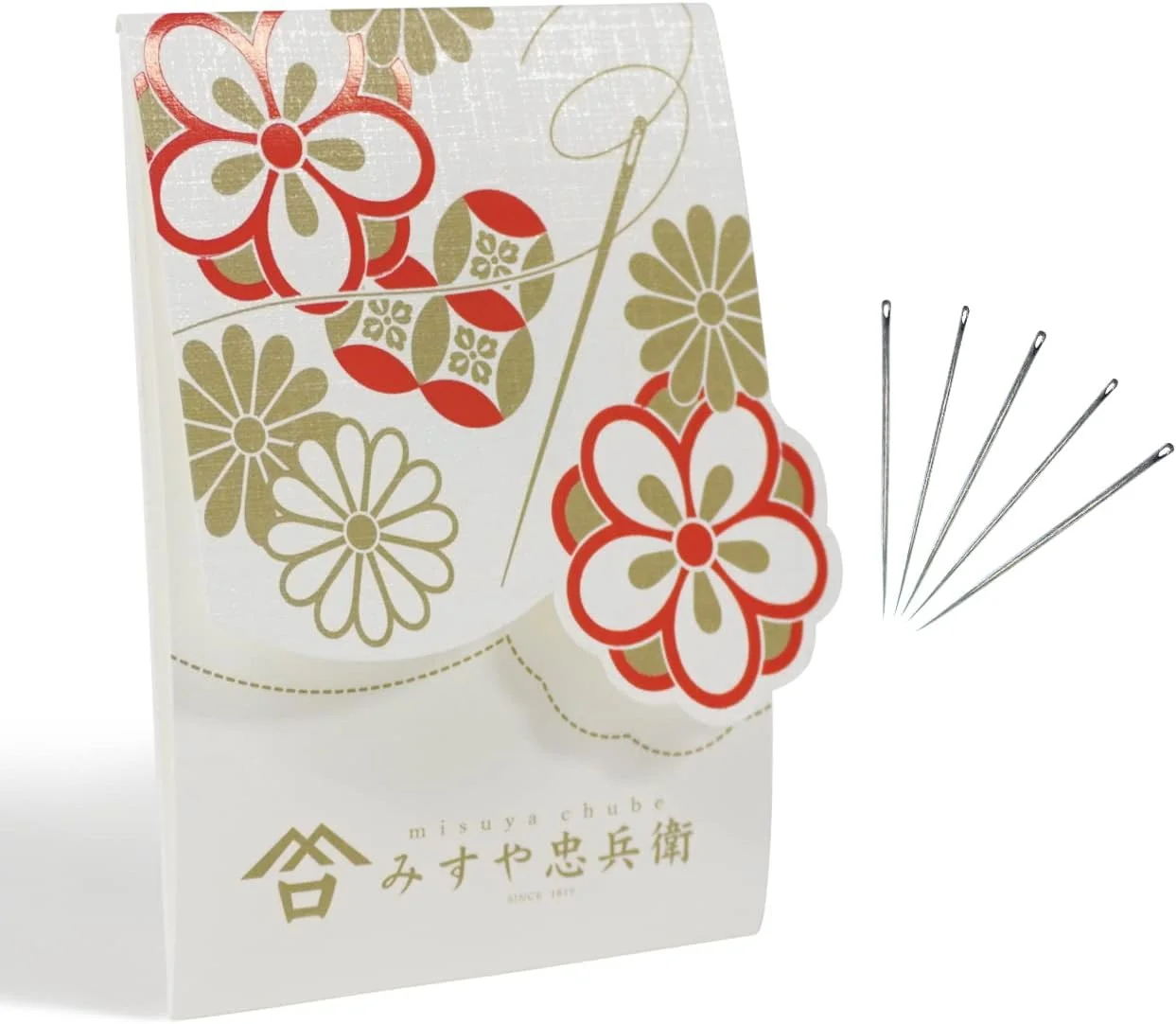 ست سوزن های ساشیکو MISUYA-CHUBE، 5 عددی، سوزن های دست ساز با بالاترین کیفیت توسط صنعتگران ژاپنی (SS-1.43 اینچ)