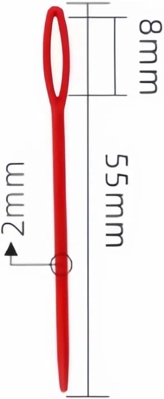 Mcoser 100 عدد سوزن خیاطی پلاستیکی برای مبتدیان، سوزن های خیاطی رنگی، سوزن های رفو، سوزن های ته گرد چشمی، سوزن های خیاطی دستی - 5.5 سانتی متر