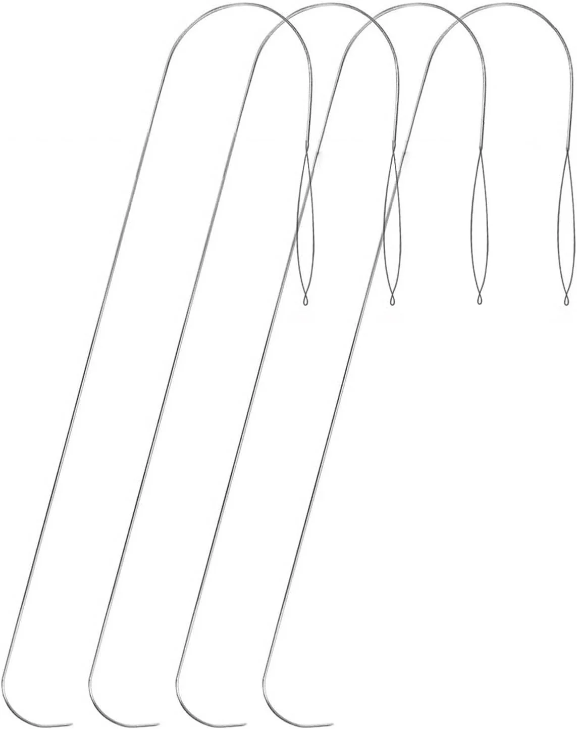 سوزن مهره‌بافی 15.5 سانتی‌متری MARSTARKAVY، سوزن مهره، سوزن مهره‌بافی چشم بزرگ، مجموعه سوزن مهره‌بافی برای مهره‌های دانه، ساخت جواهرات، سوزن گلدوزی 4 عددی