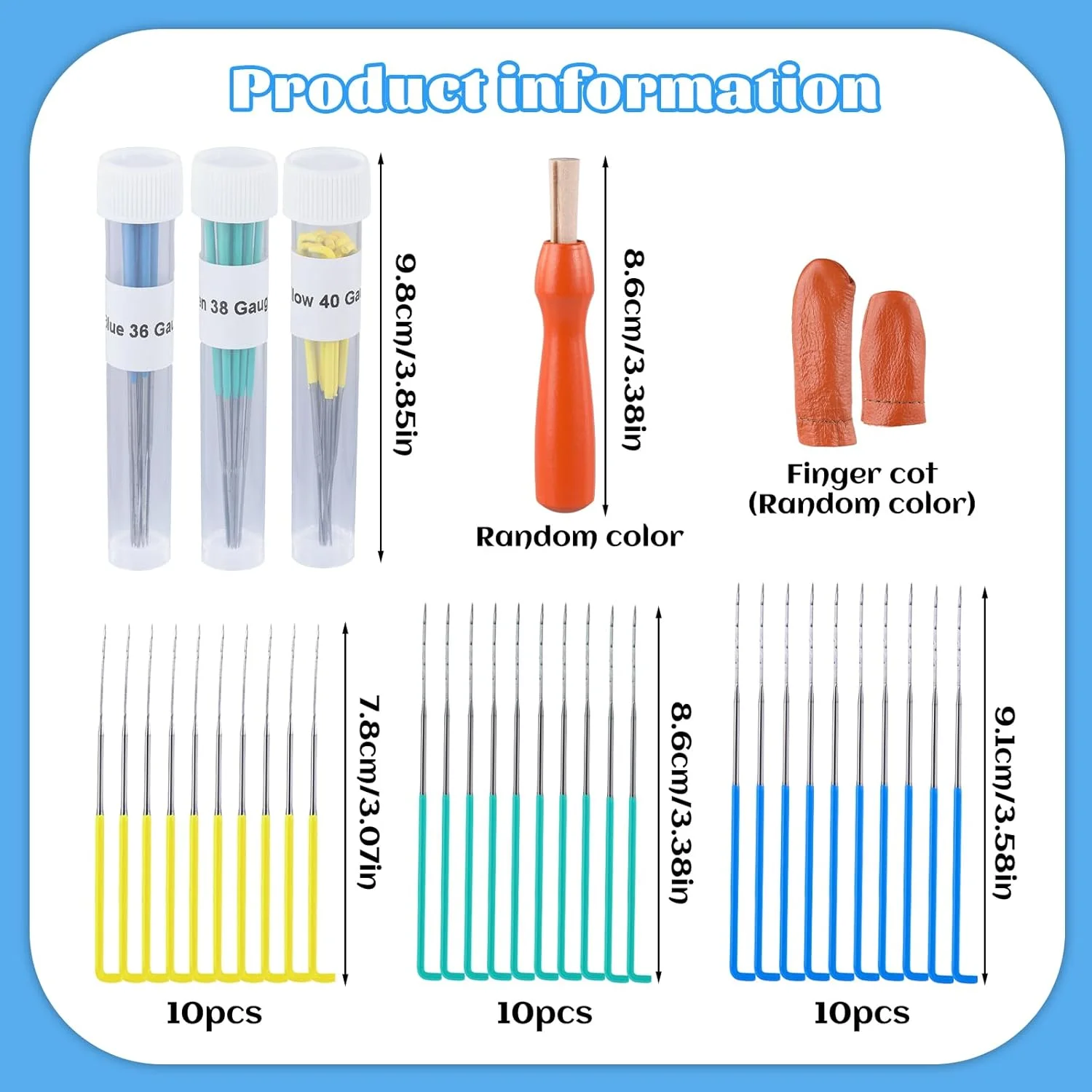 مجموعه 30 عددی سوزن نمد دوزی Mayboos، لوازم نمد دوزی پشمی 3 رنگ، سوزن های نمد دوزی کدگذاری شده رنگی، کیت ابزار سوزن های نمد دوزی پشمی با جعبه سوزن برای نمد دوزی پشمی گیج 36، گیج 38، گیج 40