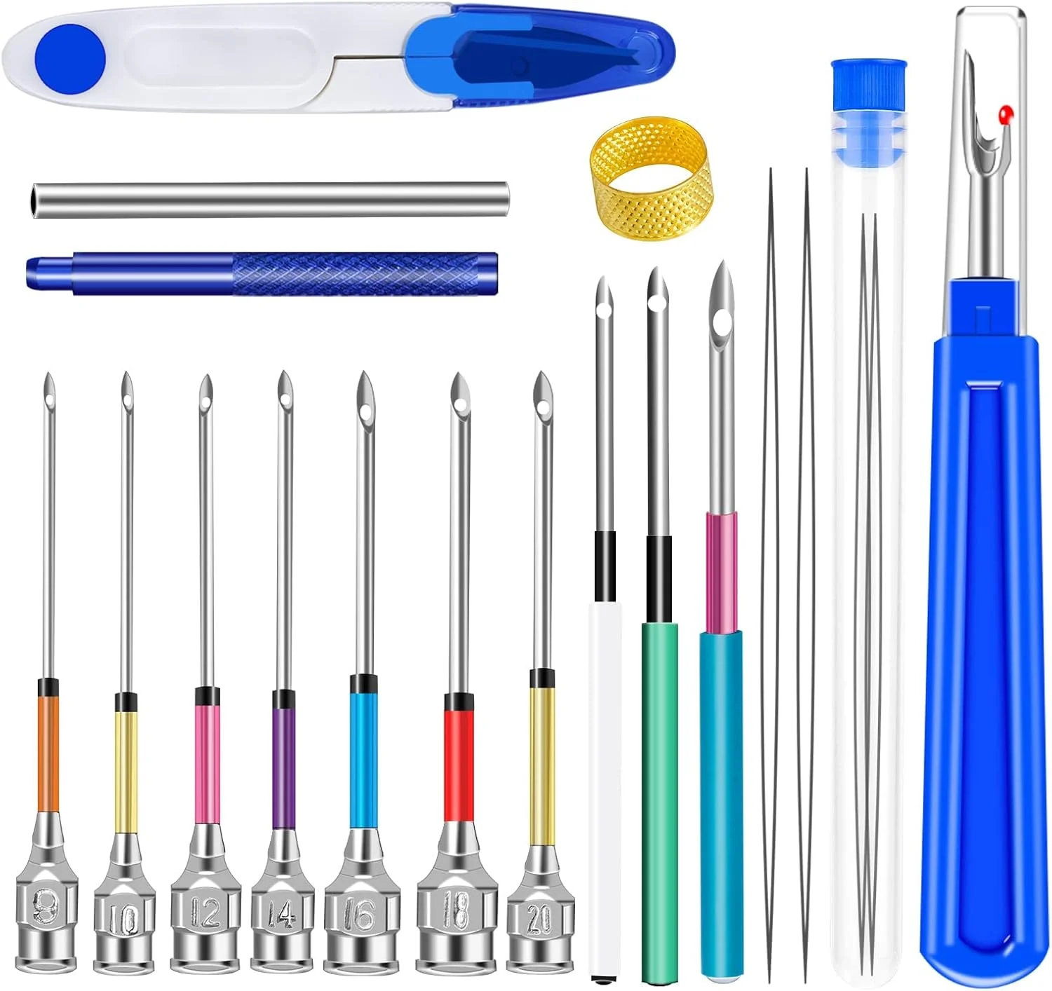 مجموعه 10 عددی سوزن پانچ MAKINGTEC، ابزار سوزن پانچ به همراه بشکاف، سوزن نخ کن، انگشتانه و قیچی، قلم گلدوزی جادویی برای مبتدیان نخ دوزی و گلدوزی ضربدری مجموعه 10 عددی سوزن پانچ MAKINGTEC، ابزار سوزن پانچ به همراه بشکاف، سوزن نخ کن، انگشتانه و قیچی، قلم گلدوزی جادویی برای مبتدیان نخ دوزی و گلدوزی ضربدری