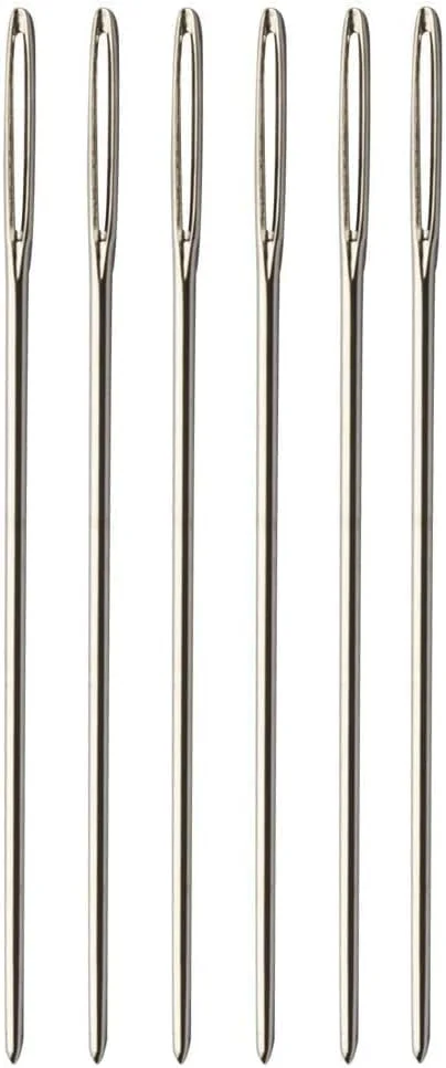 ست سوزن کوبلن سایز 24 DMC (بسته 3 عددی)، سوزن های ته گرد چشم بزرگ با کارت نظم دهنده نخ (در مجموع 18 سوزن، 1 کارت نظم دهنده)