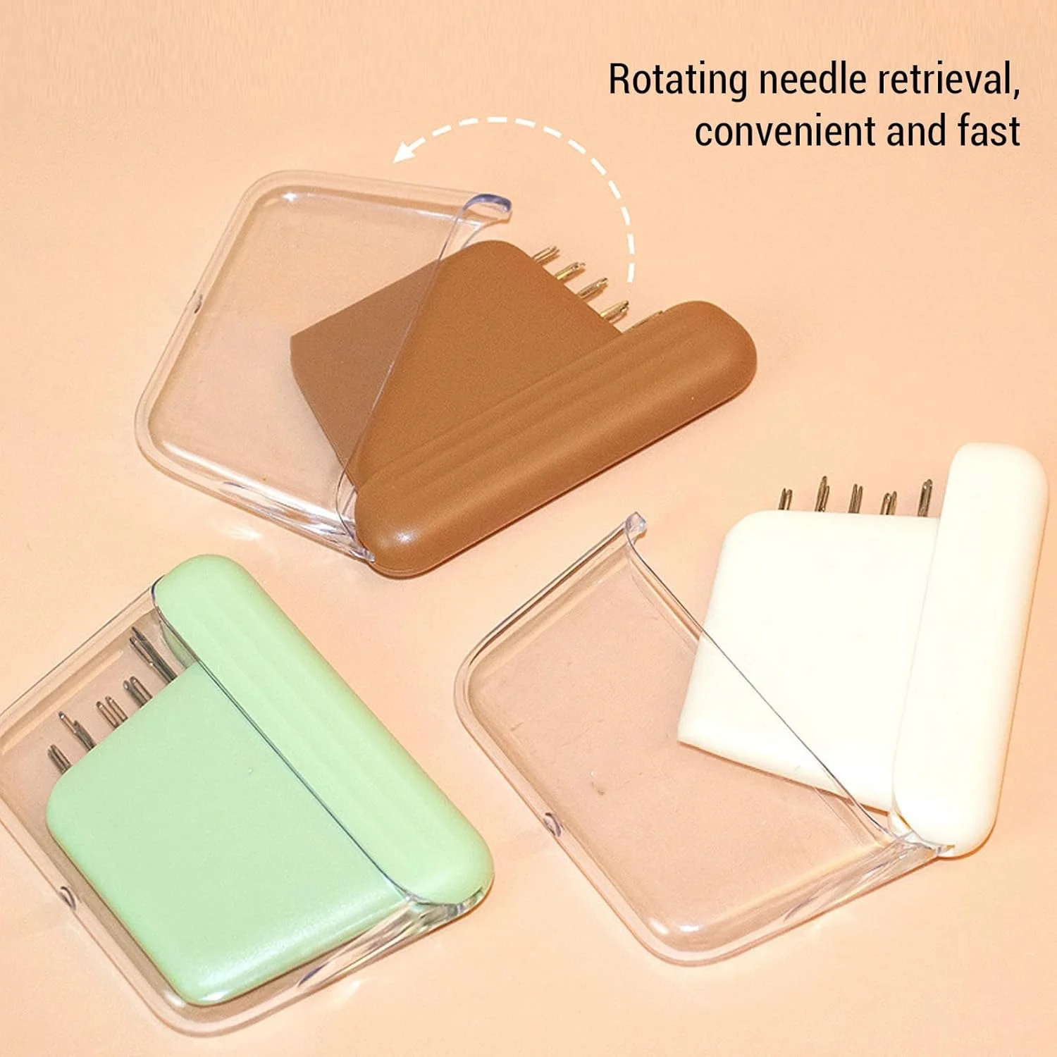 جعبه سوزن مغناطیسی خیاطی، جعبه سوزن قابل حمل با 10 سوزن برای لحاف دوزی، گلدوزی و پروژه های خیاطی دستی با طراحی داخلی هوشمندانه، مقاوم در برابر سایش و خراش (#3)