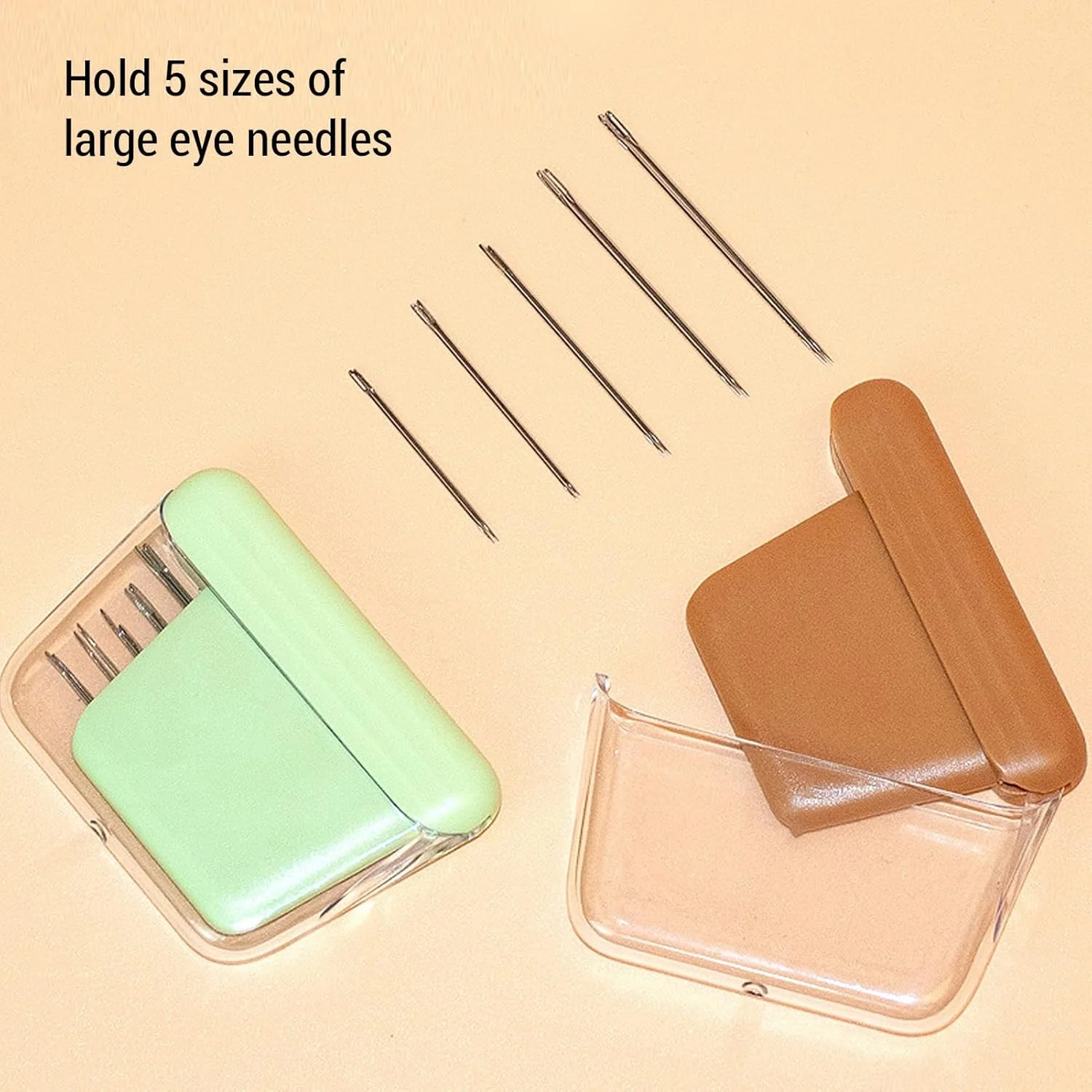 جعبه سوزن مغناطیسی خیاطی، جعبه سوزن قابل حمل با 10 سوزن برای لحاف دوزی، گلدوزی و پروژه های خیاطی دستی با طراحی داخلی هوشمندانه، مقاوم در برابر سایش و خراش (#1)