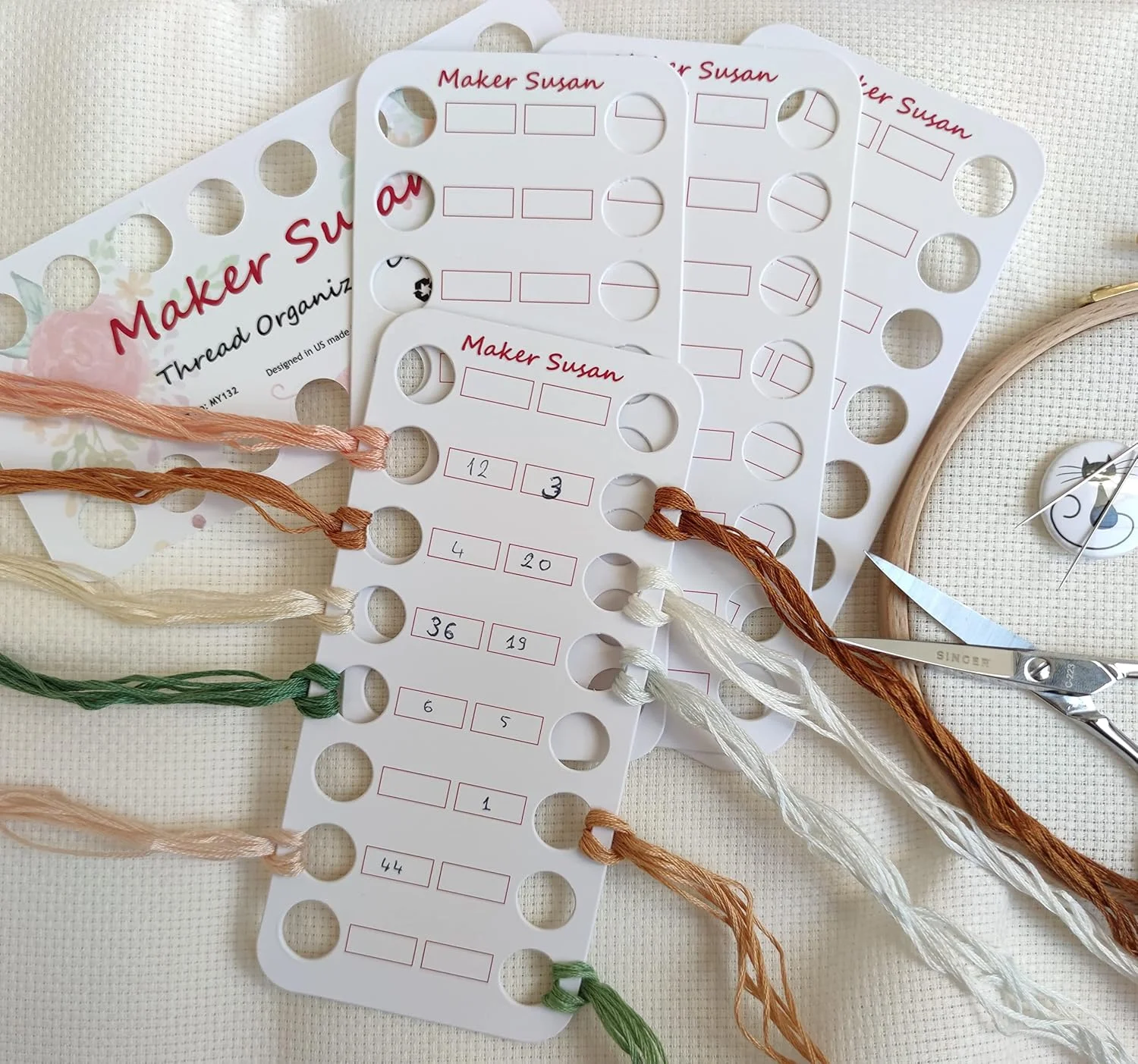 سوزن های کوبلن دوزی سایز 22-24-26 (3 بسته) Maker Susan DMC، سوزن های گلدوزی سایز 1-5 DMC به همراه کارت نگهدارنده نخ (در مجموع 30 سوزن، 1 کارت نگهدارنده)