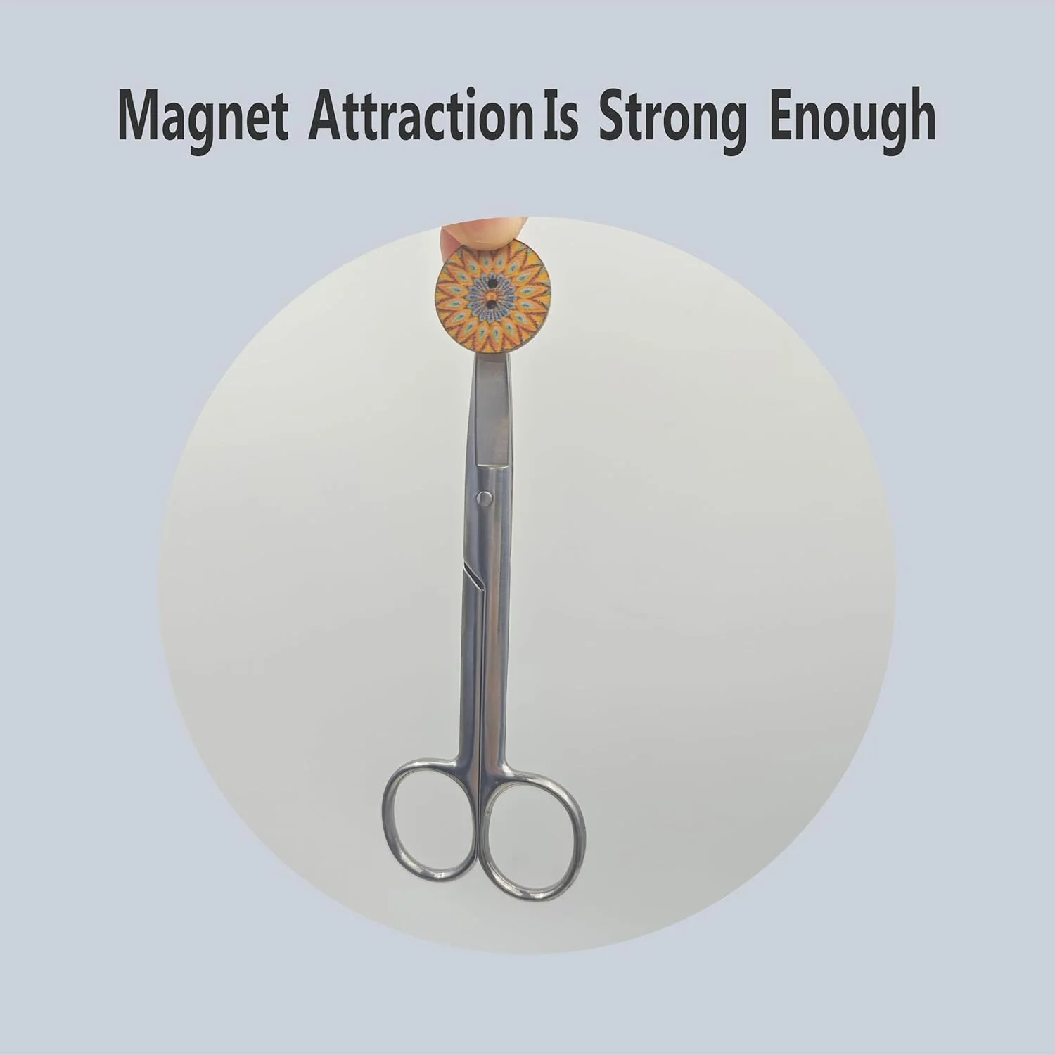 مگنت نگهدارنده سوزن گلدوزی طرح چوب آبی رترو گرد MAGNEECH، 4 عددی، مگنت نگهدارنده سوزن - لوازم جانبی گلدوزی