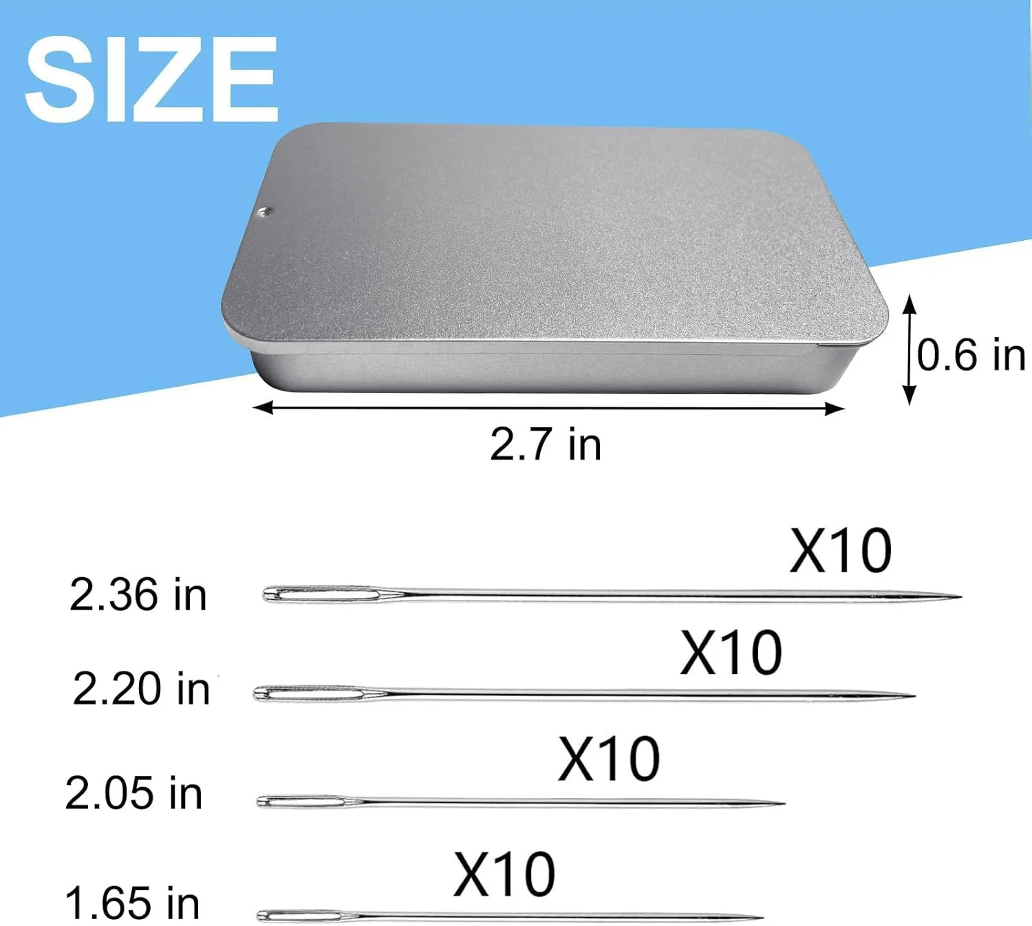 مجموعه سوزن خیاطی 40 عددی Litoott، چشم بزرگ برای خیاطی دستی با سوزن نخ کن و بالشتک سوزن مغناطیسی، 4 سایز سوزن استیل ضد زنگ، سوزن نخ گلدوزی برای گلدوزی، پروژه های صنایع دستی و DIY مجموعه سوزن خیاطی 40 عددی Litoott، چشم بزرگ برای خیاطی دستی با سوزن نخ کن و بالشتک سوزن مغناطیسی، 4 سایز سوزن استیل ضد زنگ، سوزن نخ گلدوزی برای گلدوزی، پروژه های صنایع دستی و DIY