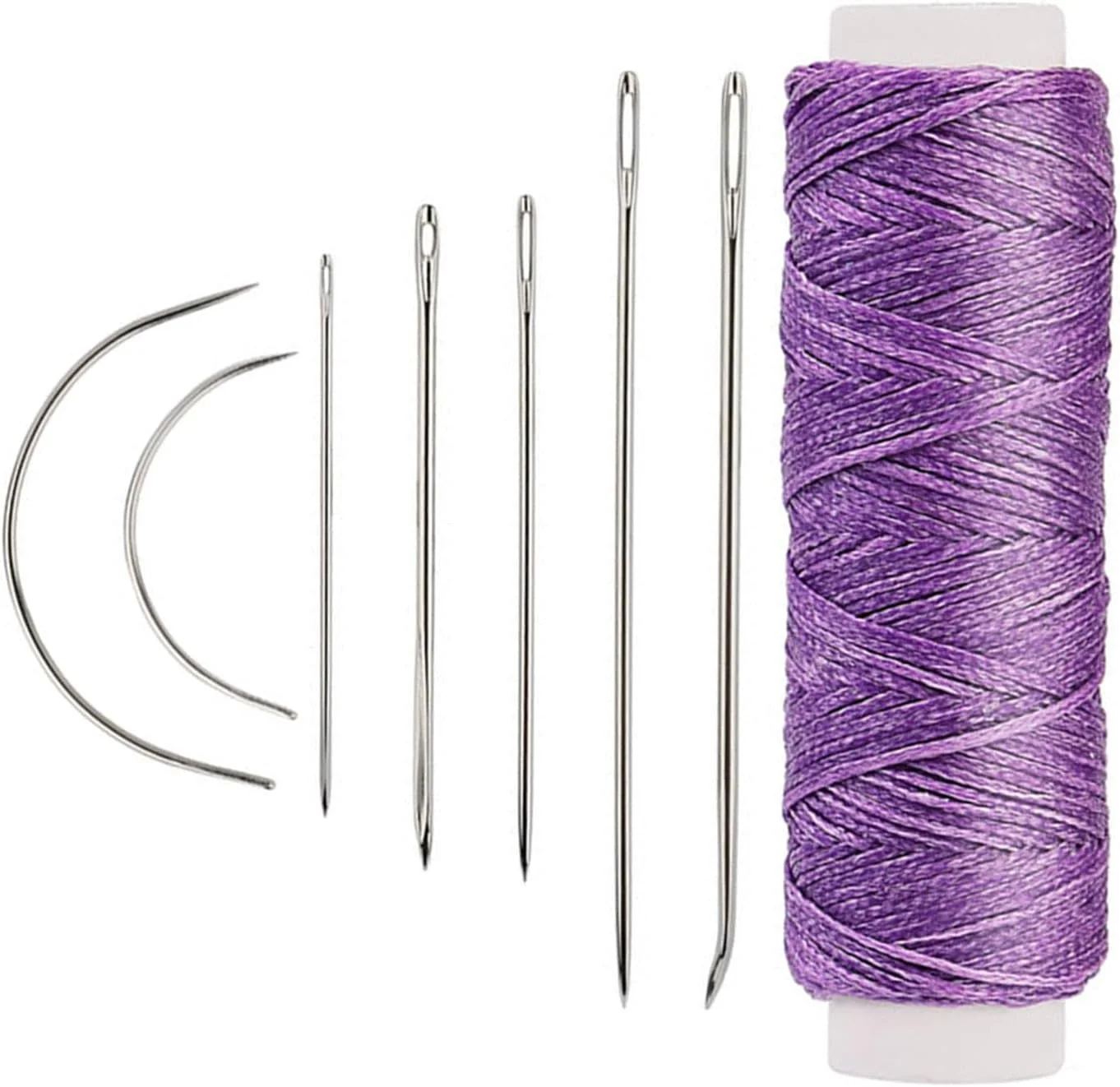 ست سوزن چرمی دوزی 10 عددی، شامل سوزن روکش دوزی، سوزن خمیده، سوزن گلدوزی، سوزن چرمی دوزی دستی برای صنایع دستی