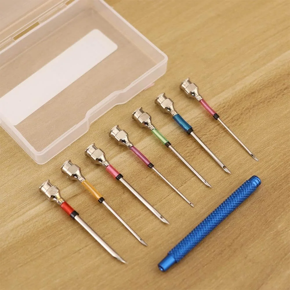 مجموعه 7 عددی سوزن پانچ گلدوزی Leadigol، سوزن نخ فلزی، ابزار بافتنی DIY، ابزار دوخت گلدوزی، ابزار خیاطی کوک متقاطع (چند رنگ)