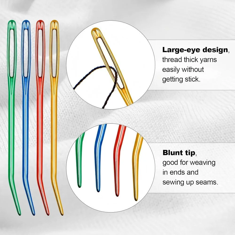 ست سوزن های خیاطی چشم بزرگ، 16 عددی، سایزهای مختلف با نوک های گرد، شامل سوزن های رنگی و نقره ای با لوله نگهداری، سوزن های پشمی برای دوخت بافتنی برای صنایع دستی DIY قلاب بافی، سوزن نخ (رند) ست سوزن های خیاطی چشم بزرگ، 16 عددی، سایزهای مختلف با نوک های گرد، شامل سوزن های رنگی و نقره ای با لوله نگهداری، سوزن های پشمی برای دوخت بافتنی برای صنایع دستی DIY قلاب بافی، سوزن نخ (رند)