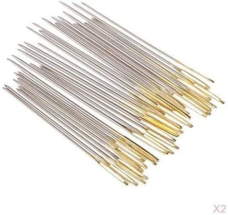 60 عدد سوزن های ضخیم ته گرد چشم بزرگ برای نخ پشمی، ملیله دوزی، رفو، گلدوزی، بافتنی، سوزن های خیاطی سایز 22 24 26