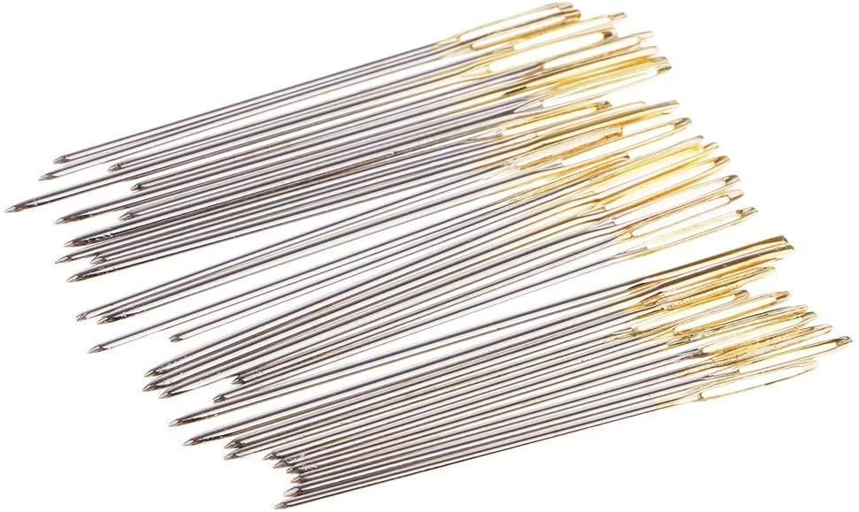 60 عدد سوزن های ضخیم ته گرد چشم بزرگ برای نخ پشمی، ملیله دوزی، رفو، گلدوزی، بافتنی، سوزن های خیاطی سایز 22 24 26 60 عدد سوزن های ضخیم ته گرد چشم بزرگ برای نخ پشمی، ملیله دوزی، رفو، گلدوزی، بافتنی، سوزن های خیاطی سایز 22 24 26