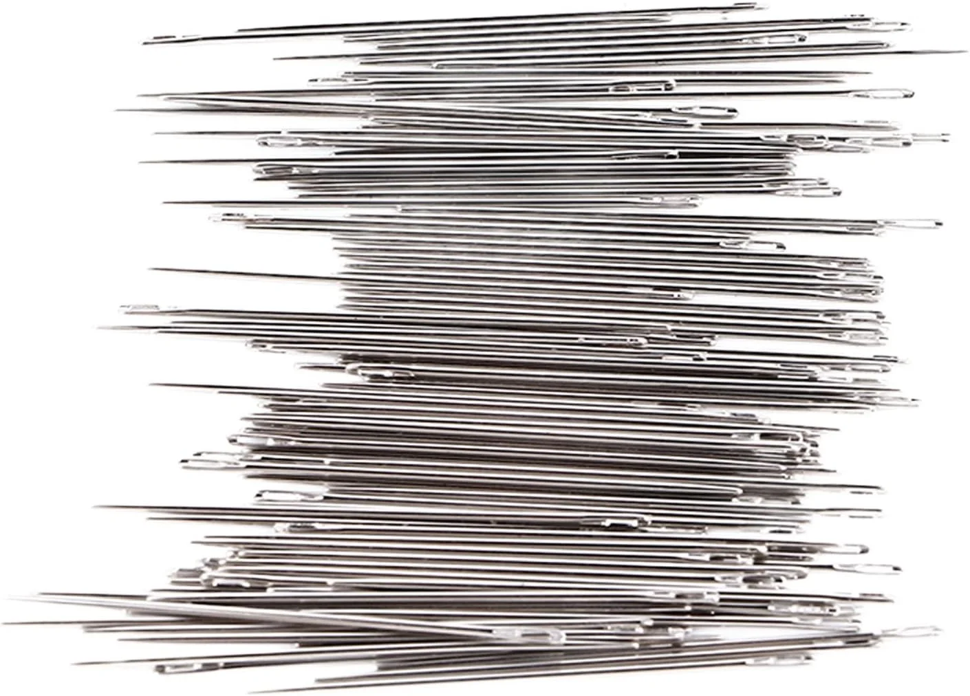 سوزن بافتنی نخ، سوزن های خیاطی چرمی 100 عددی از جنس استیل ضد زنگ بادوام و ضد زنگ که به طور گسترده برای DIY استفاده می شود (100 عدد کوچک (0.03x1.7 اینچ طول))