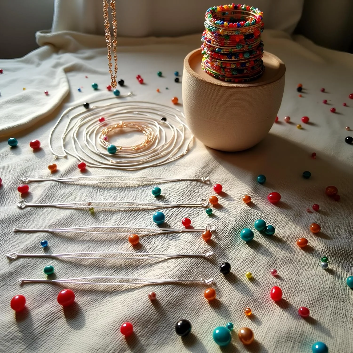 5 عدد سوزن مهره‌زنی جواهرات، سوزن‌های مهره‌زنی جواهرات استیل ضد زنگ، سوزن‌های مهره‌زنی چشم بزرگ، سوزن مهره‌زنی چشم انعطاف‌پذیر بازشو، سوزن‌های مهره‌زنی چشمی برای مهره‌های کمری و دستبند (4.92 اینچ)