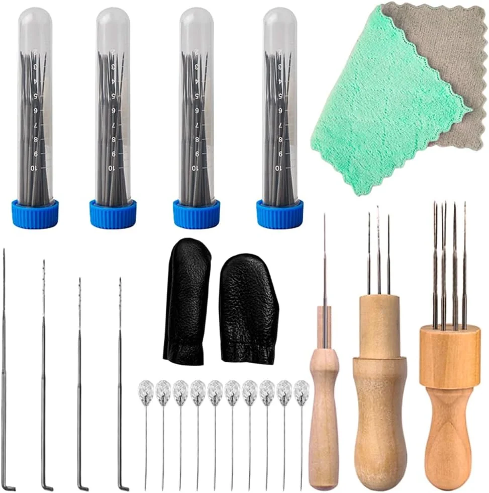 ست 99 عددی ابزار سوزنزنی پشم Hsthe Sea، لوازم جانبی سوزنزنی پشم، شامل سوزنهای نمدی در 4 سایز مختلف برای مبتدیان یا متخصصان پشم ست 99 عددی ابزار سوزنزنی پشم Hsthe Sea، لوازم جانبی سوزنزنی پشم، شامل سوزنهای نمدی در 4 سایز مختلف برای مبتدیان یا متخصصان پشم