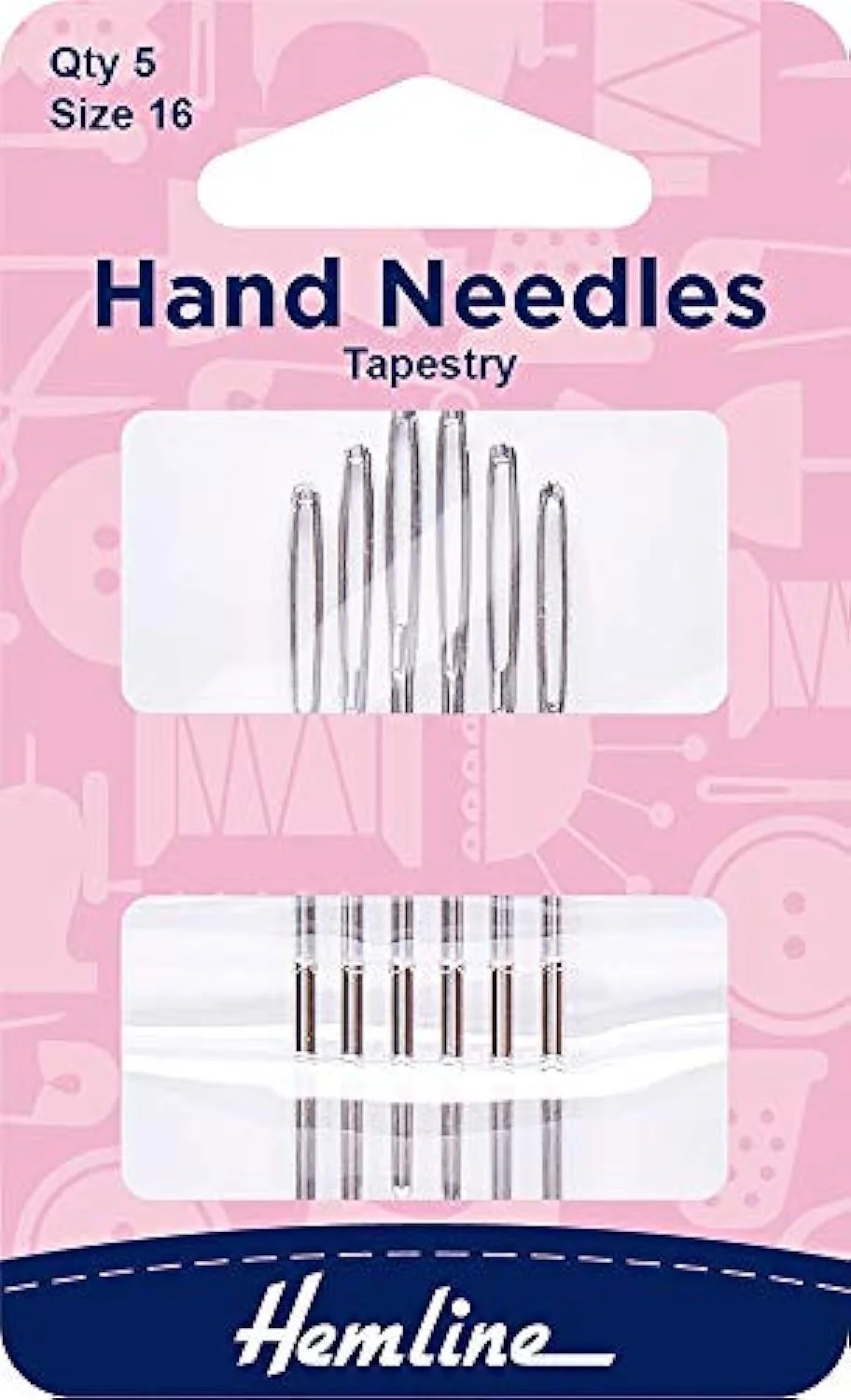 سوزن های دستی Hemline، سوزن های ملیله دوزی سایز 16، بسته 6 عددی (203.16)