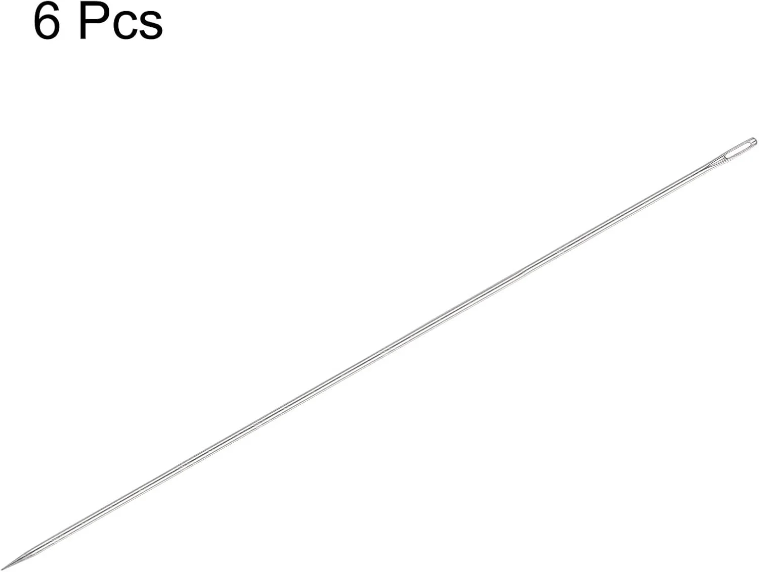 سوزن های روکش دوزی هارفینگتون 6 عددی 12 اینچی، سوزن های دوخت چشم بزرگ، سوزن های خیاطی دستی مستقیم فولاد ضد زنگ برای خیاطی دستی خانگی چرم، ملیله دوزی، تافتینگ، تسمه، فرش