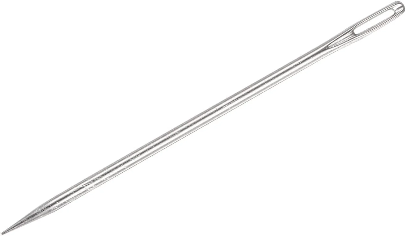 سوزن های روکش دوزی 3 اینچی HARFINGTON، سوزن های بخیه چشم بزرگ، سوزن های خیاطی دستی مستقیم فولاد ضد زنگ برای خیاطی دستی خانگی چرم ملیله دوزی پرز فرش تسمه