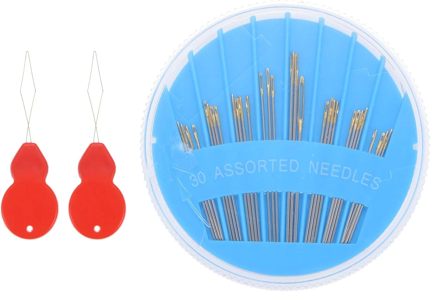 هارفینگتون 30 عدد سوزن خیاطی دستی با قطر 0.03 اینچ در 6 سایز مختلف، سوزن های بخیه استیل ضد زنگ، سوزن های بخیه چشم بزرگ، سوزن گلدوزی با 2 سوزن نخ کن و جعبه نگهداری آبی هارفینگتون 30 عدد سوزن خیاطی دستی با قطر 0.03 اینچ در 6 سایز مختلف، سوزن های بخیه استیل ضد زنگ، سوزن های بخیه چشم بزرگ، سوزن گلدوزی با 2 سوزن نخ کن و جعبه نگهداری آبی