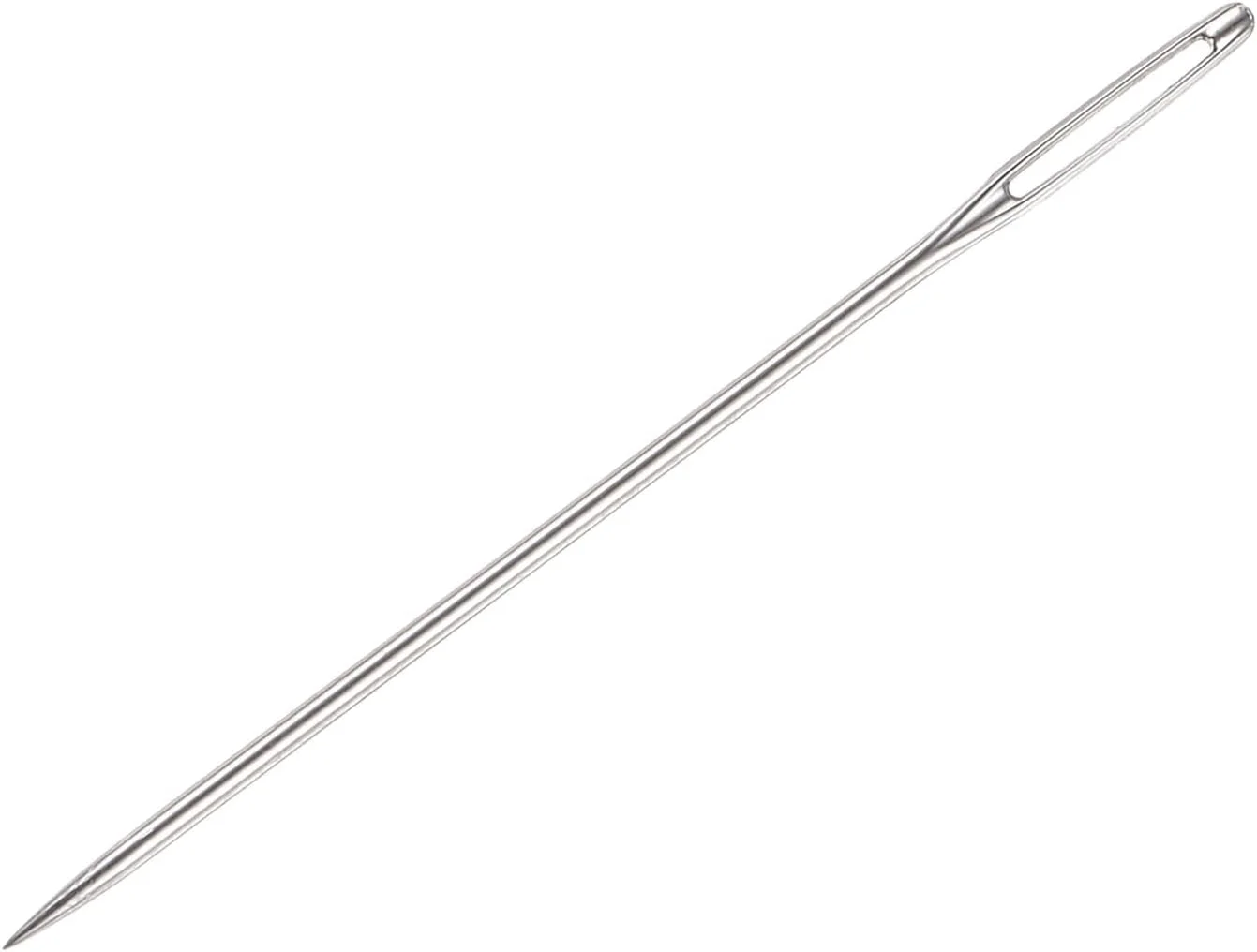 هارفینگتون 200 عدد سوزن بخیه چشم بزرگ 5.5 سانتی‌متری، سوزن‌های خیاطی استیل ضد زنگ، سوزن چرمی، سوزن گلدوزی، سوزن‌های بافندگی نخ، سوزن‌های خیاطی دستی