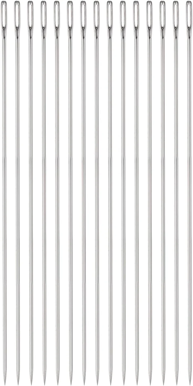 سوزن های مهره دوزی HARFINGTON، 15 عددی، قطر 1.6 میلی متر، سوزن های خیاطی مستقیم بلند، سوزن های گلدوزی استیل ضد زنگ، 6 اینچی سوزن های مهره دوزی HARFINGTON، 15 عددی، قطر 1.6 میلی متر، سوزن های خیاطی مستقیم بلند، سوزن های گلدوزی استیل ضد زنگ، 6 اینچی