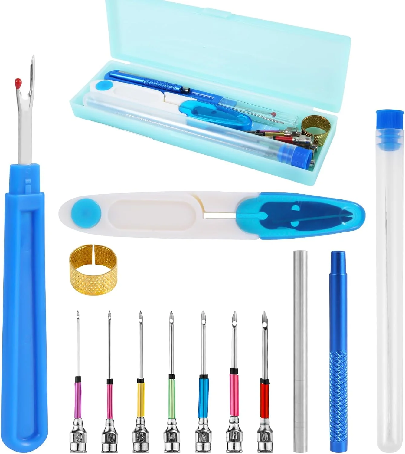 ست سوزن پانچ گاسکنور 14 تکه، ابزار سوزن پانچ قابل تنظیم با سرهای سوزن پانچ در 7 سایز، هنر خیاطی، ابزار سوزنی برای بزرگسالان، مبتدیان، نخ گلدوزی، لوازم صنایع دستی کوک متقاطع ست سوزن پانچ گاسکنور 14 تکه، ابزار سوزن پانچ قابل تنظیم با سرهای سوزن پانچ در 7 سایز، هنر خیاطی، ابزار سوزنی برای بزرگسالان، مبتدیان، نخ گلدوزی، لوازم صنایع دستی کوک متقاطع